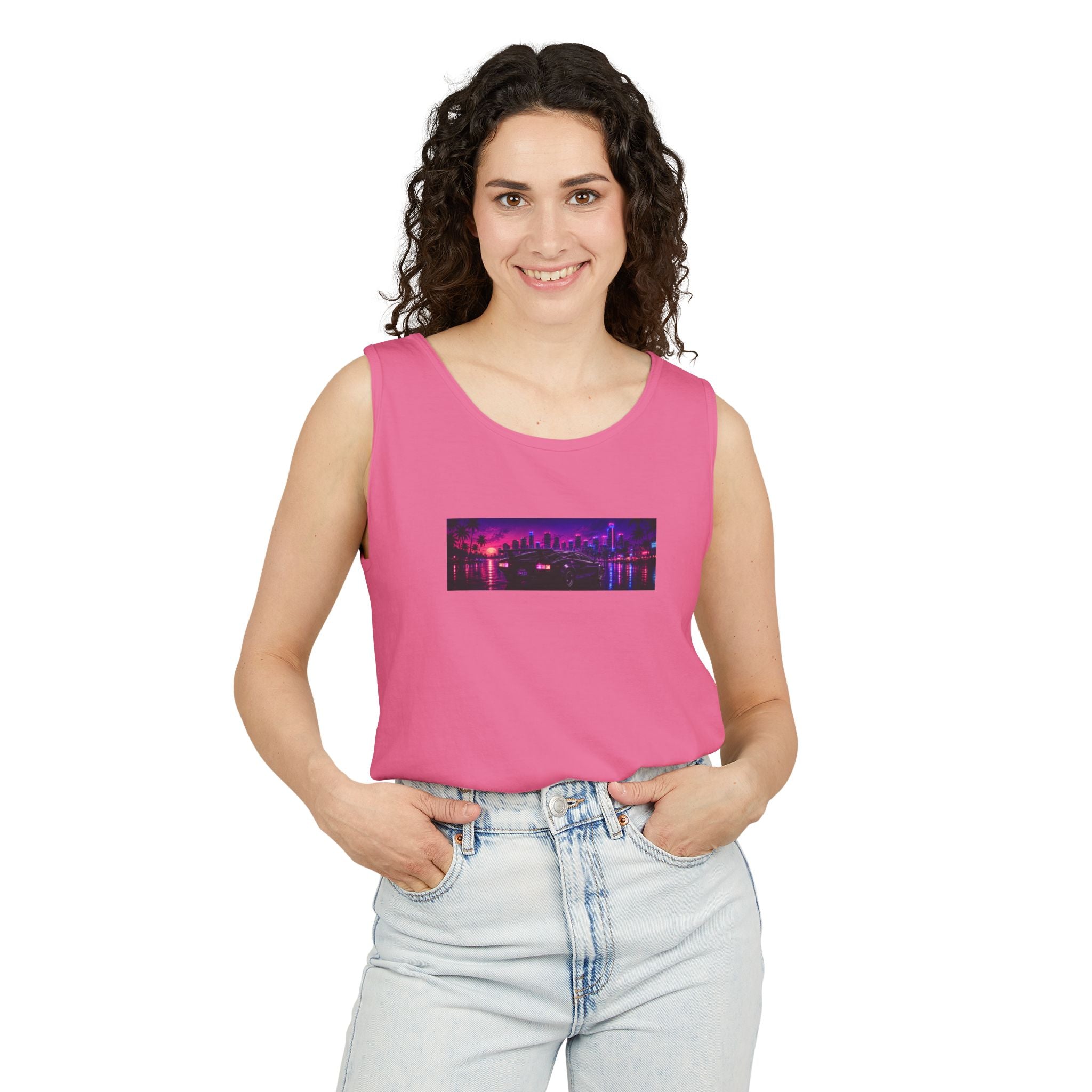 NEON SUMMER DIALED Lamb Box Logo Tank