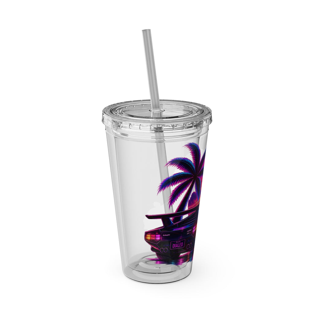 NEON SUMMER DIALED LAMB Sunsplash Tumbler 16oz