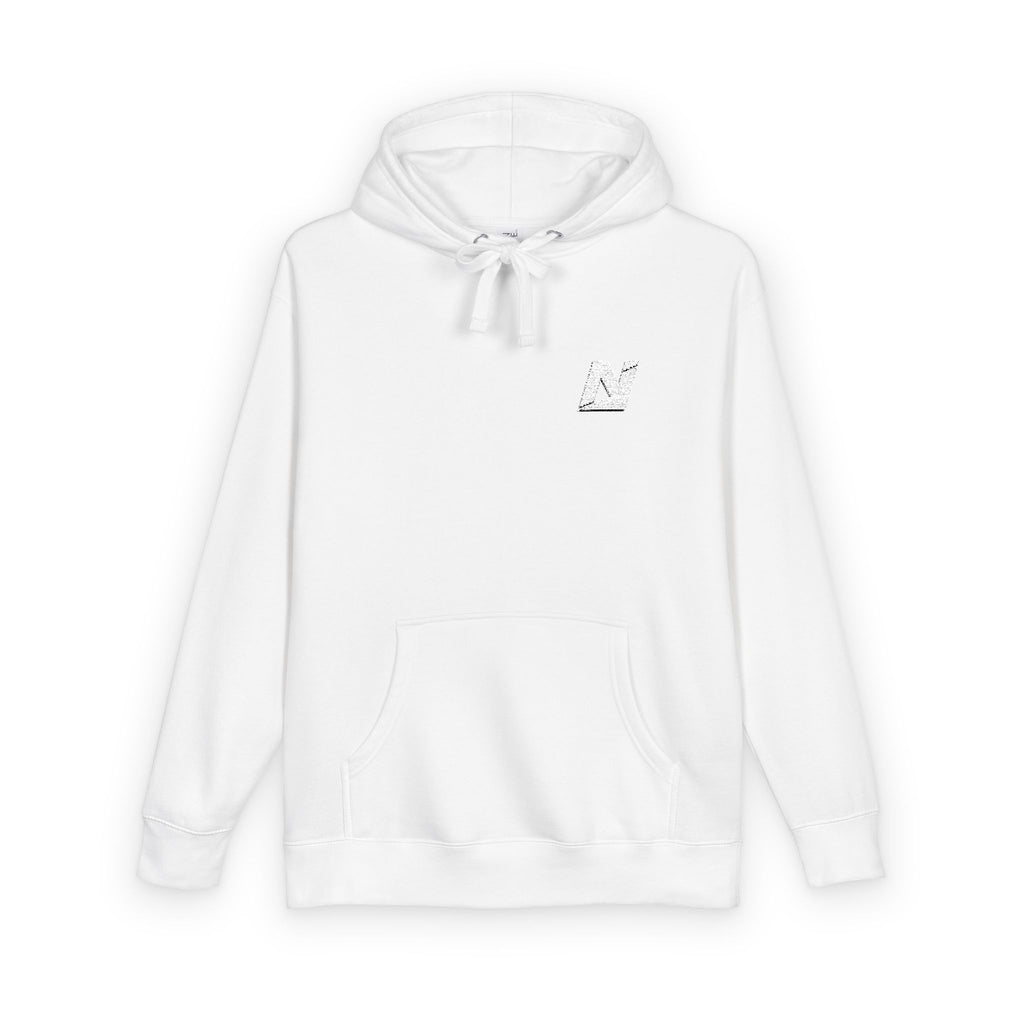 NTGR Fitness White Monogram Fleece Hoodie (Embroidered)