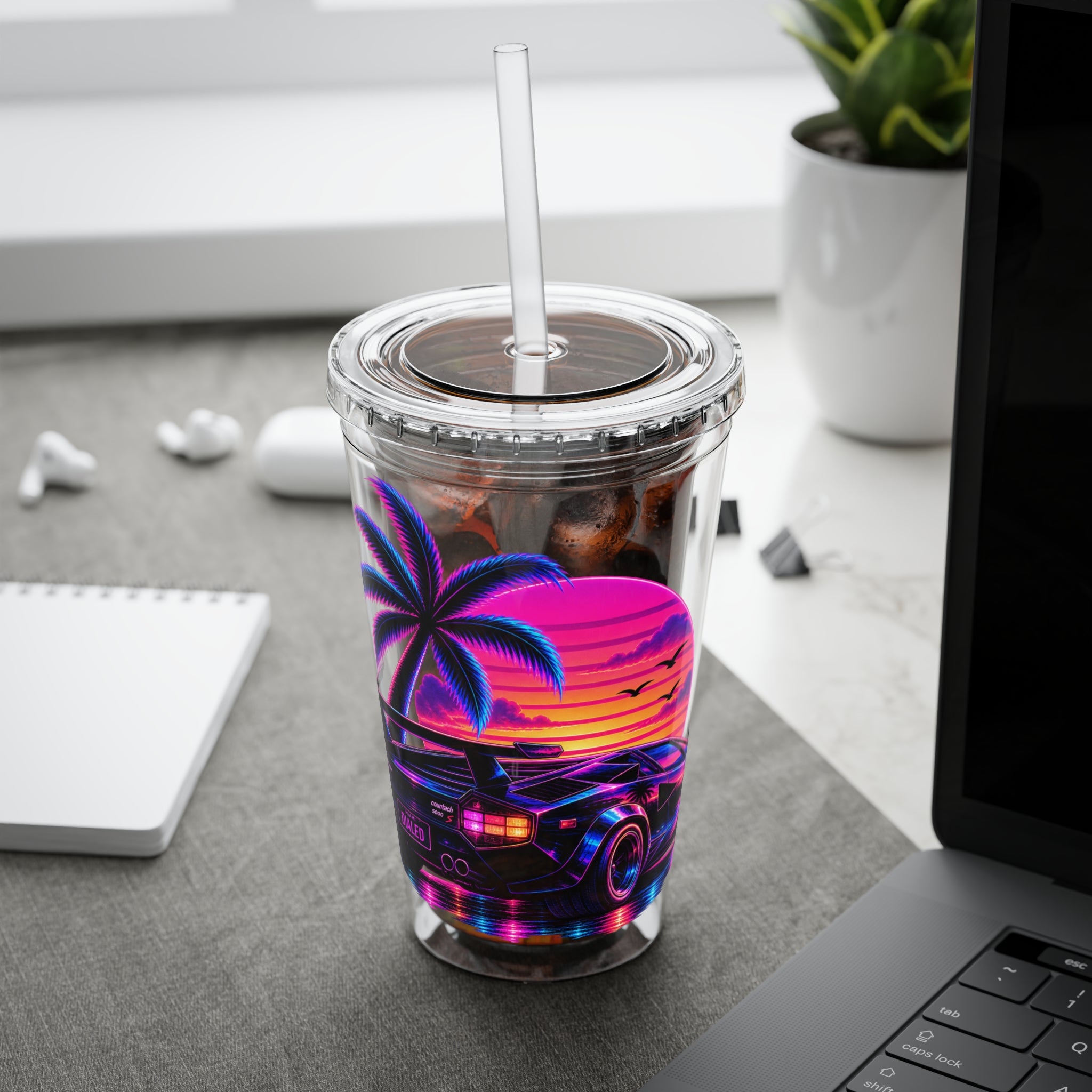 NEON SUMMER DIALED LAMB Sunsplash Tumbler 16oz