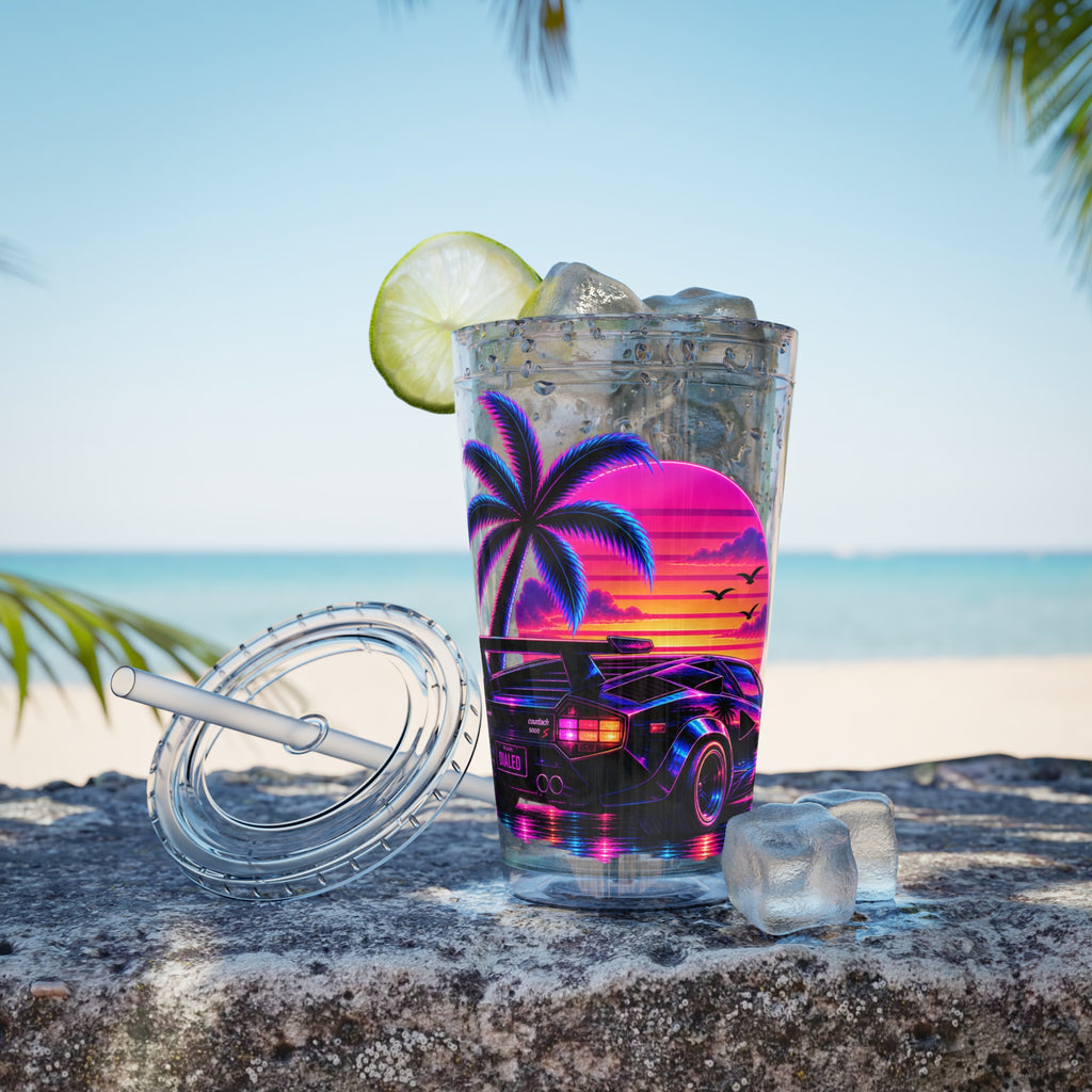 NEON SUMMER DIALED LAMB Sunsplash Tumbler 16oz