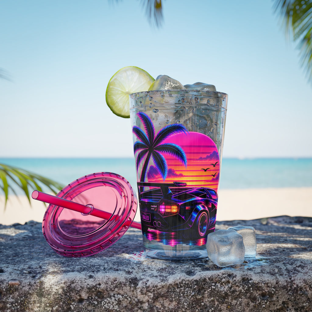 NEON SUMMER DIALED LAMB Sunsplash Tumbler 16oz