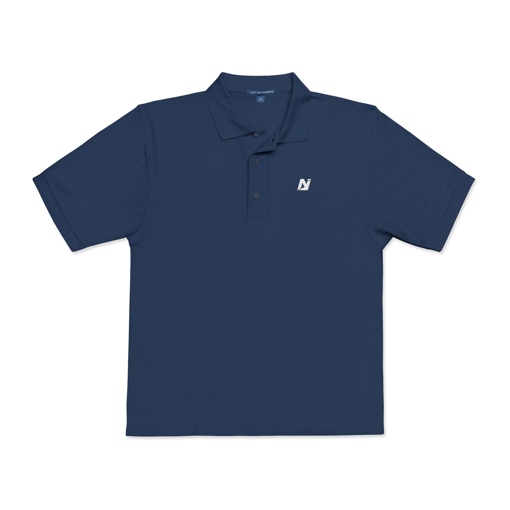 NTGR White Classic Monogram Polo (Embroidered)
