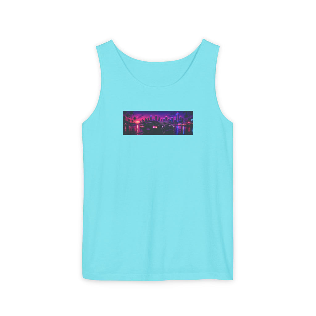 NEON SUMMER DIALED Lamb Box Logo Tank