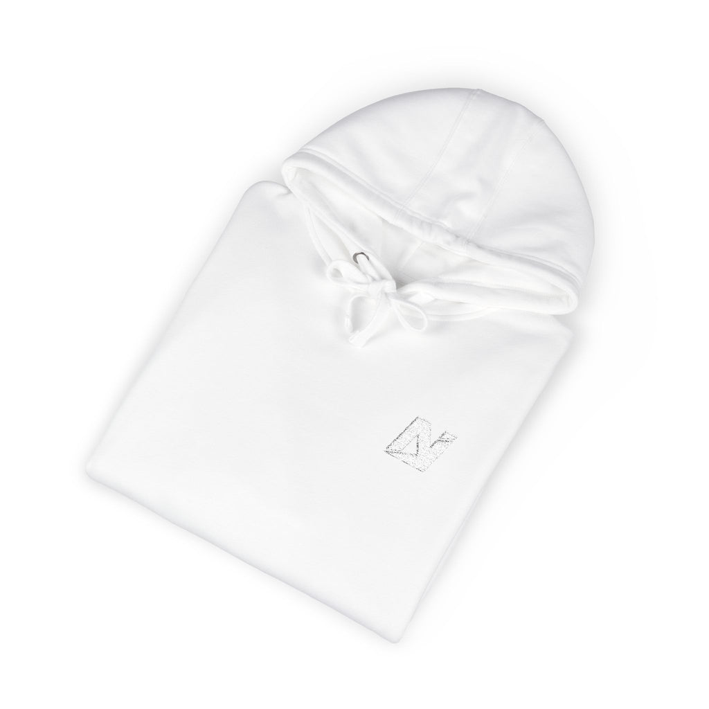 NTGR Fitness White Monogram Fleece Hoodie (Embroidered)