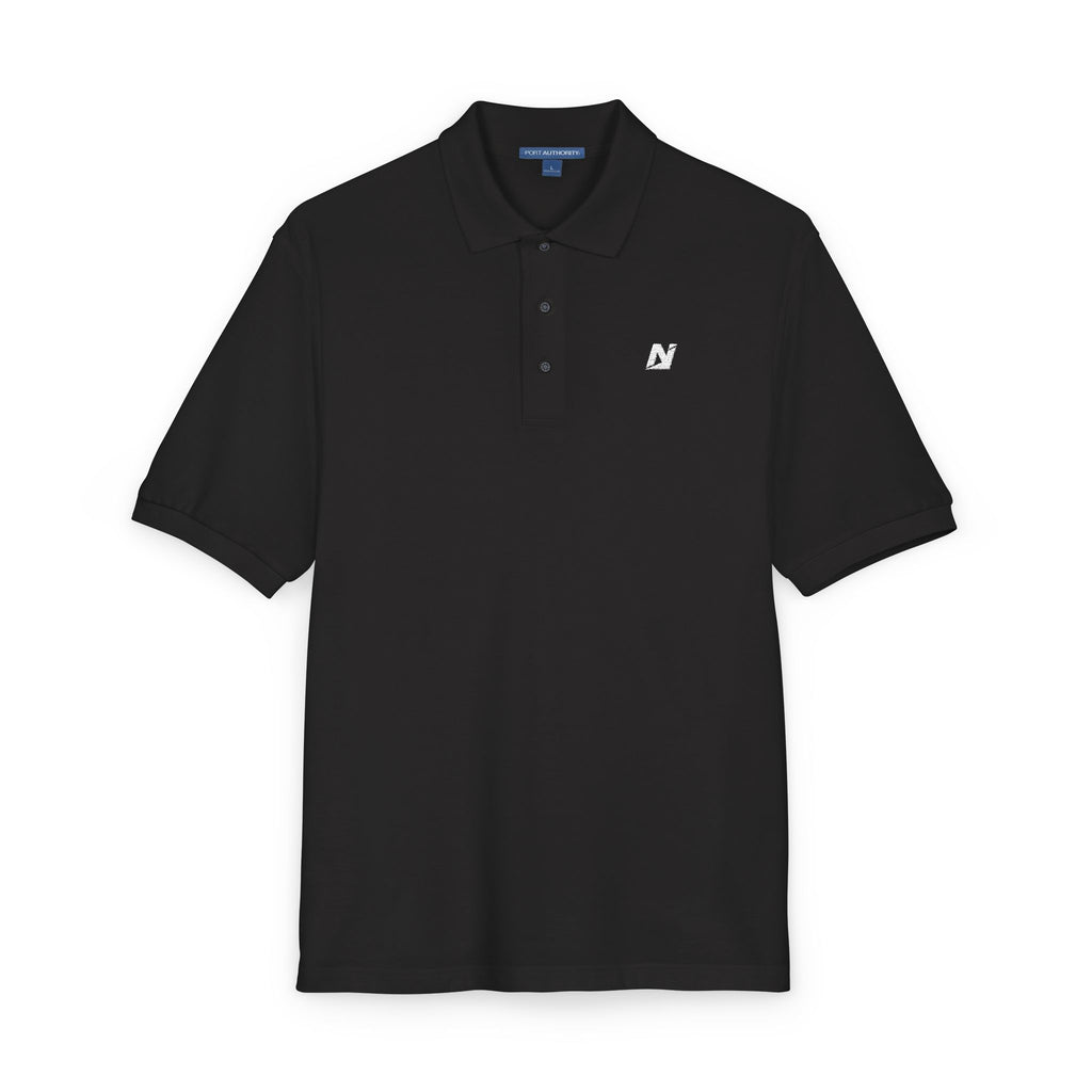 NTGR White Classic Monogram Polo (Embroidered)