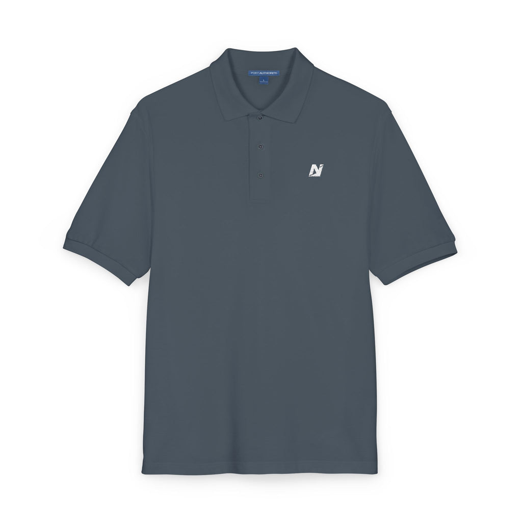 NTGR White Classic Monogram Polo (Embroidered)