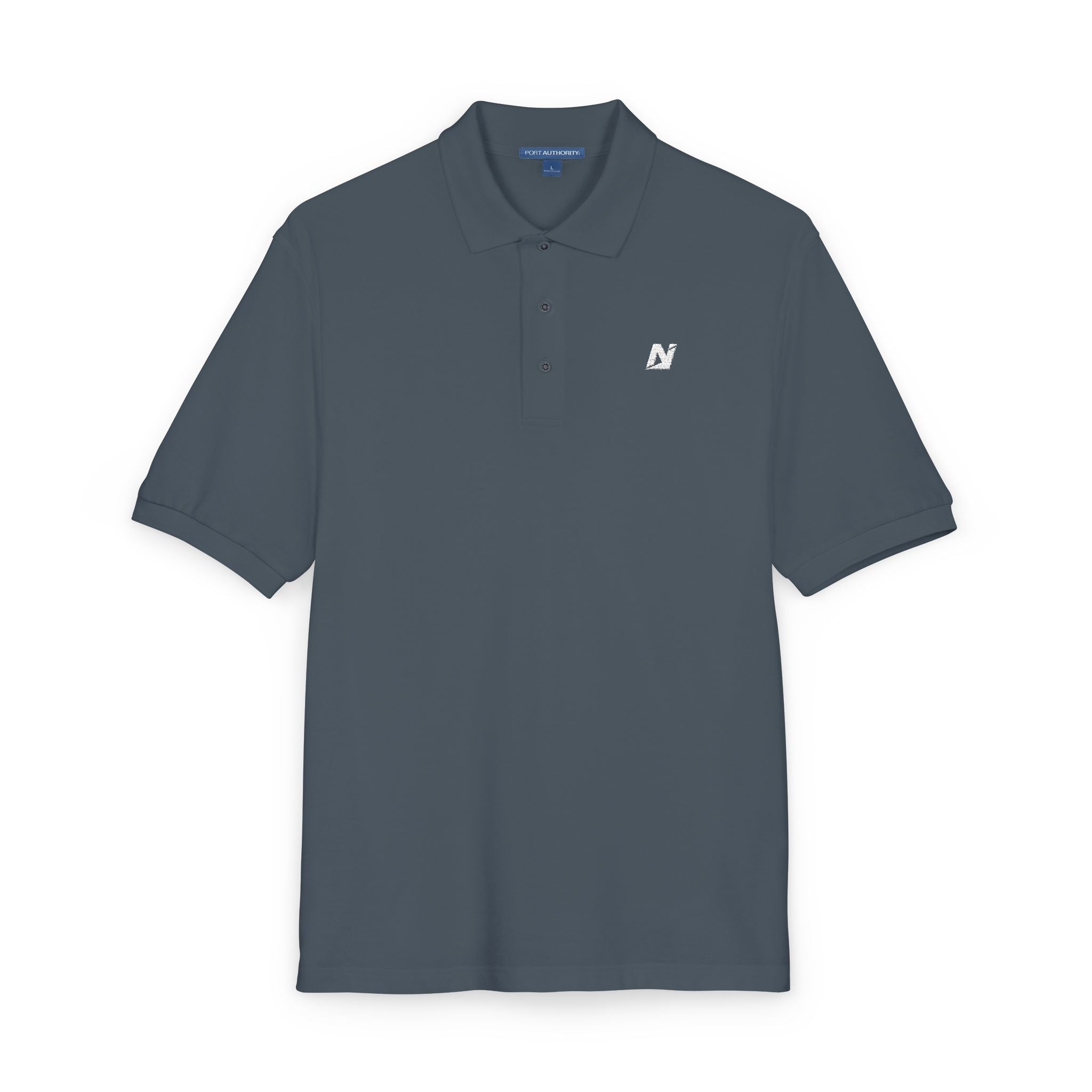 NTGR White Classic Monogram Polo (Embroidered)