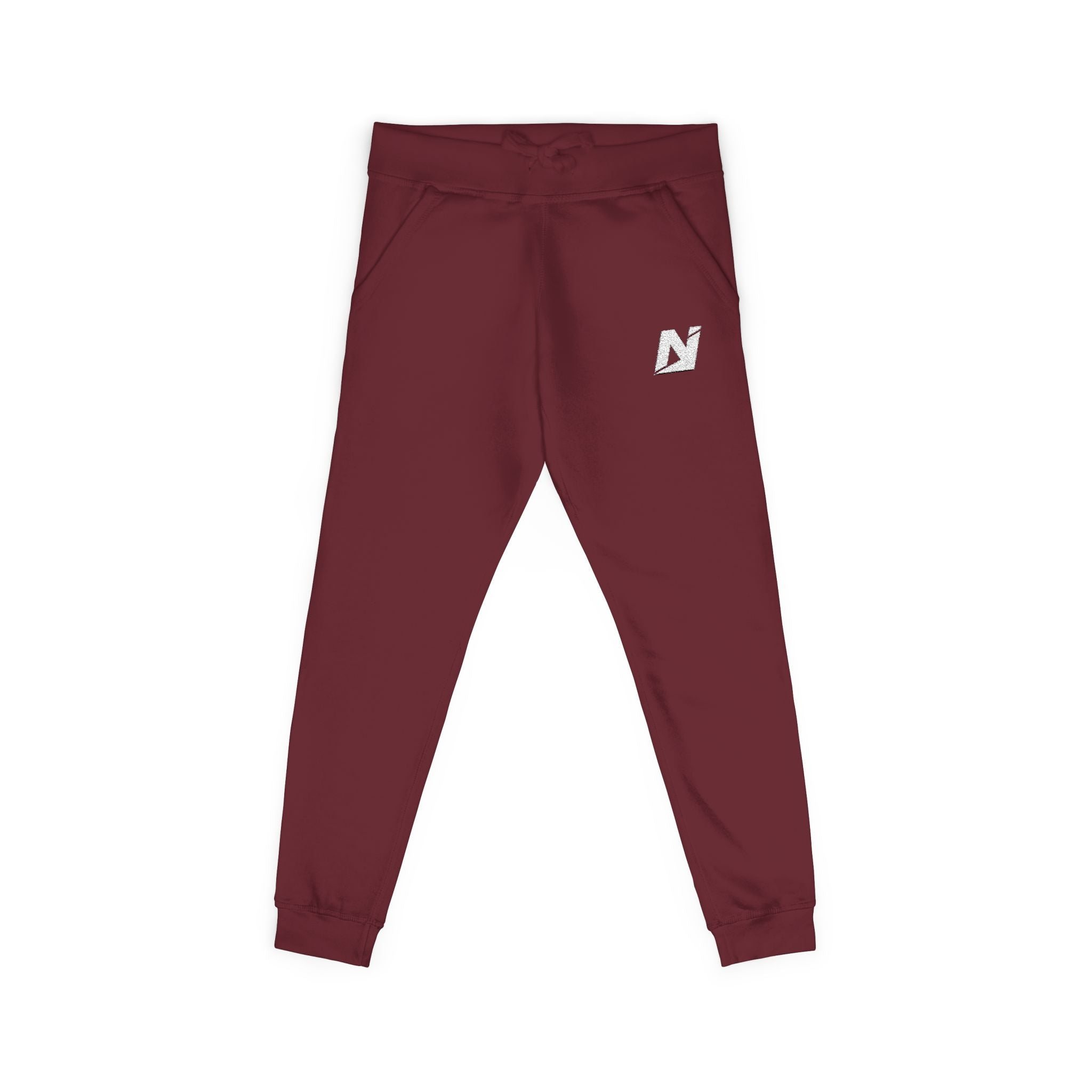 NTGR Fitness White Monogram Fleece Sweatpants (Embroidered)
