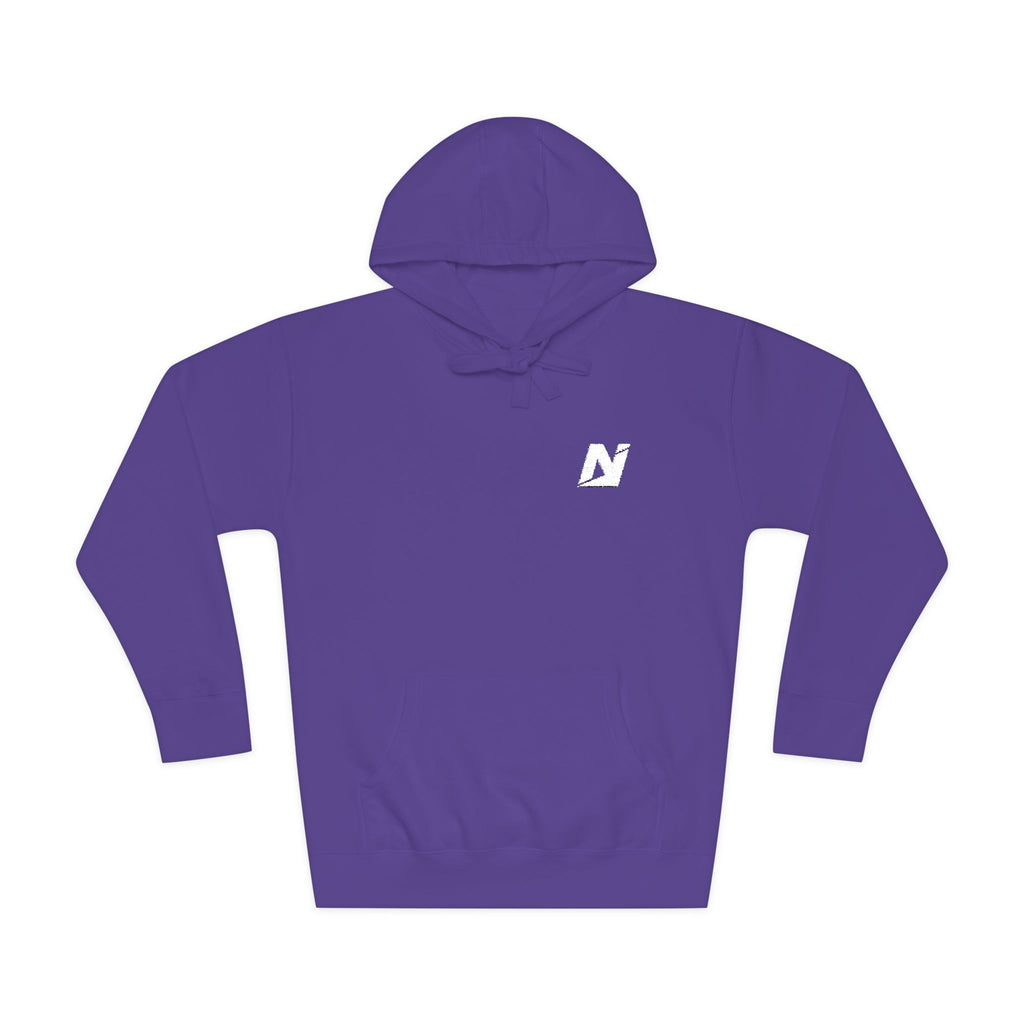 NTGR Fitness White Monogram Fleece Hoodie (Embroidered)