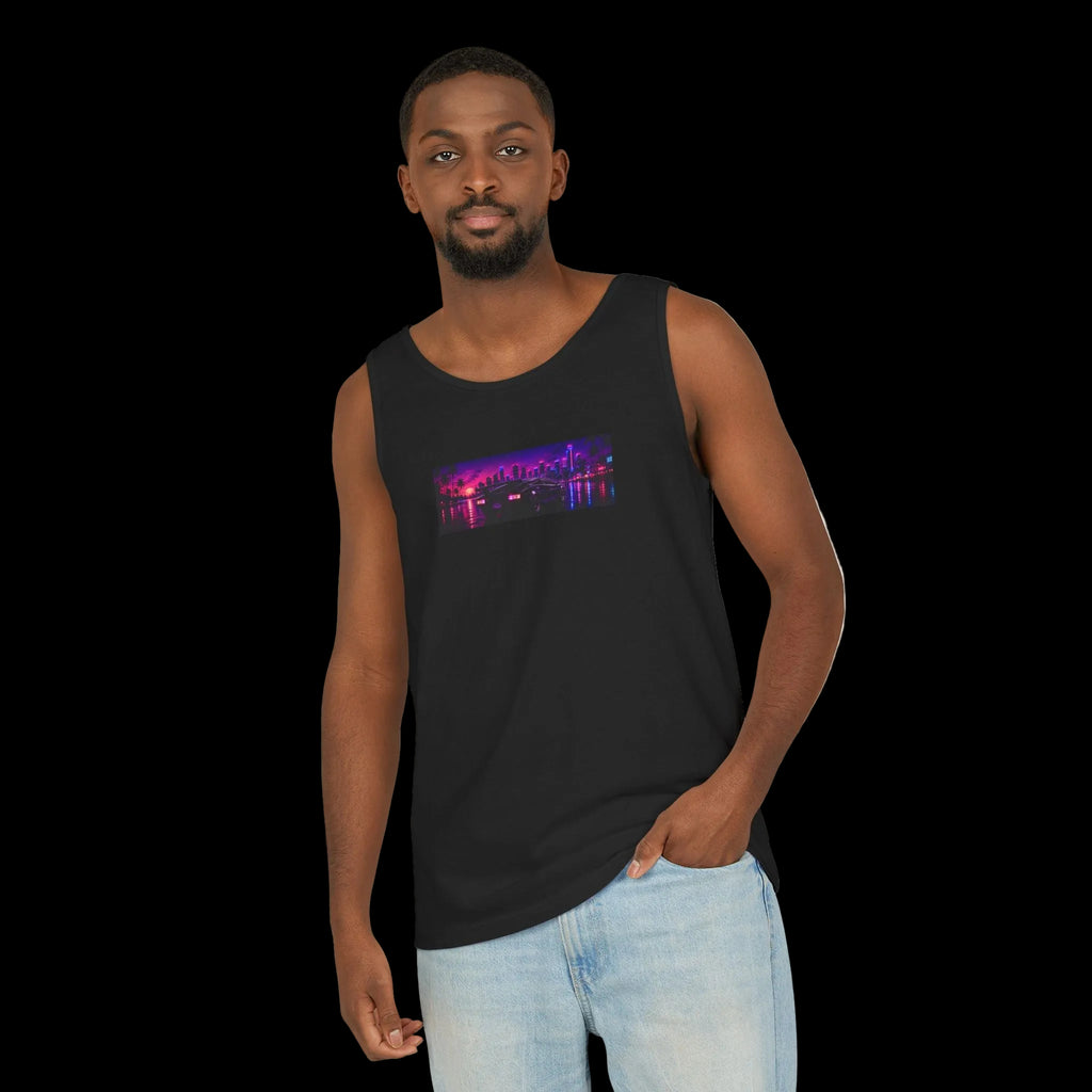 NEON SUMMER DIALED Lamb Box Logo Tank