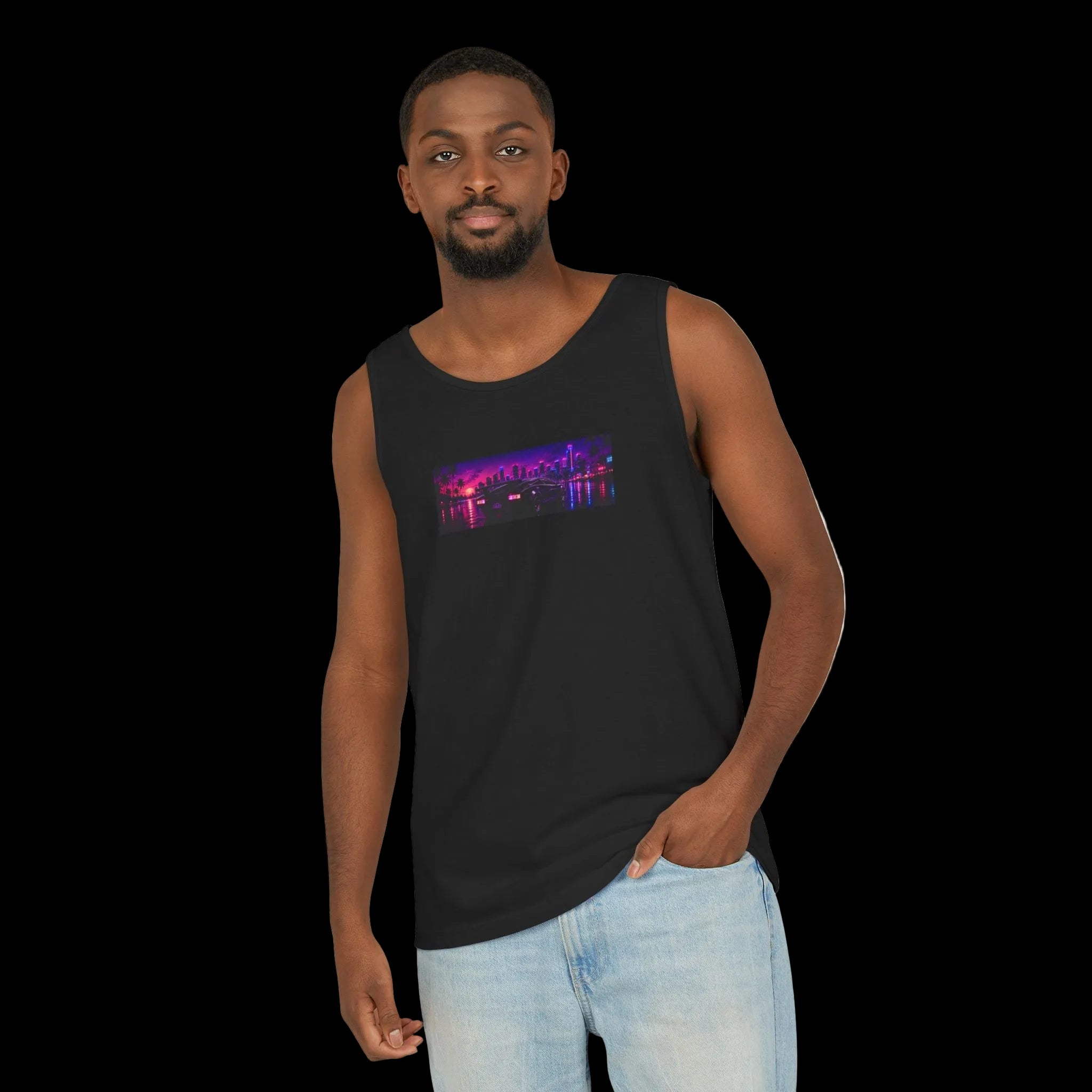 NEON SUMMER DIALED Lamb Box Logo Tank
