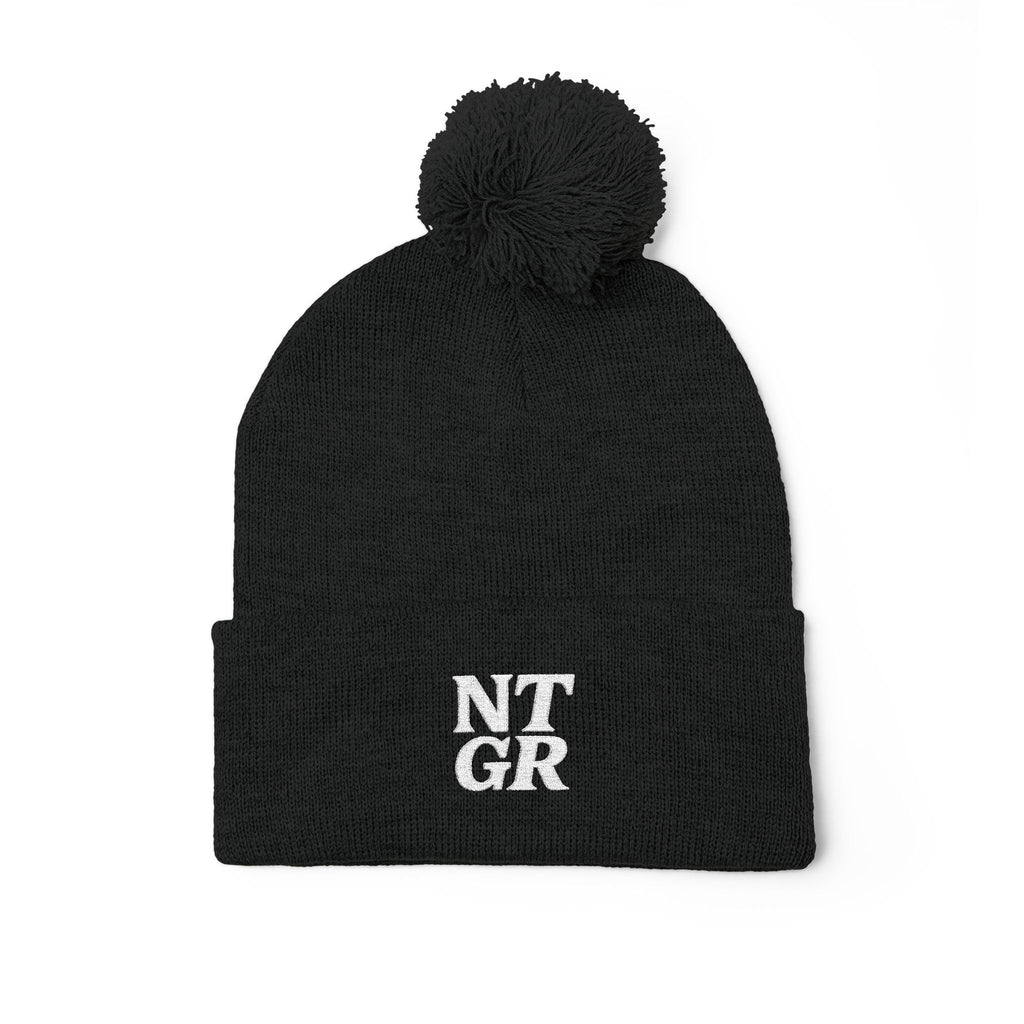 NTGR Stacked Stamp Ball-Headed Knit Beanie (Embroidered)