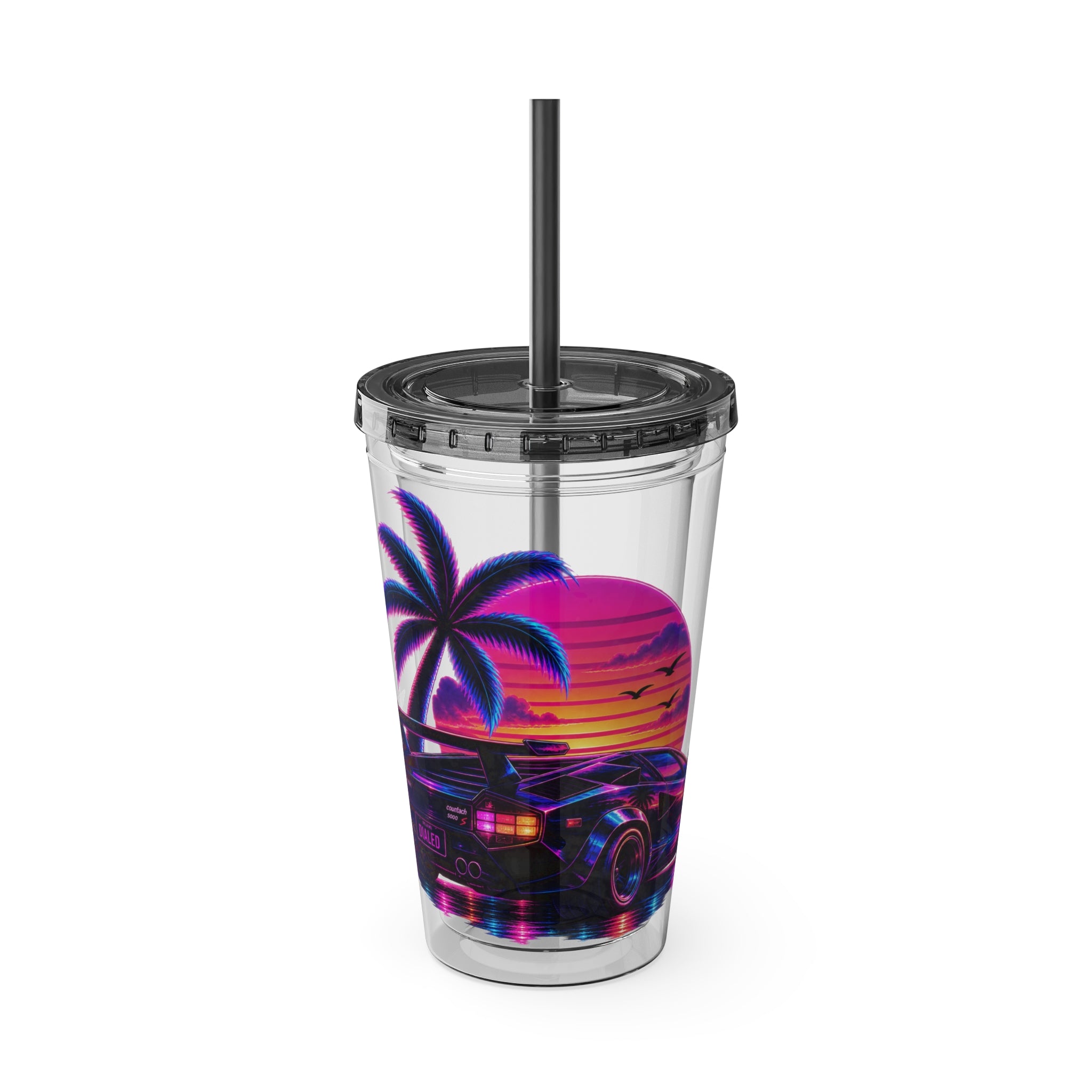 NEON SUMMER DIALED LAMB Sunsplash Tumbler 16oz