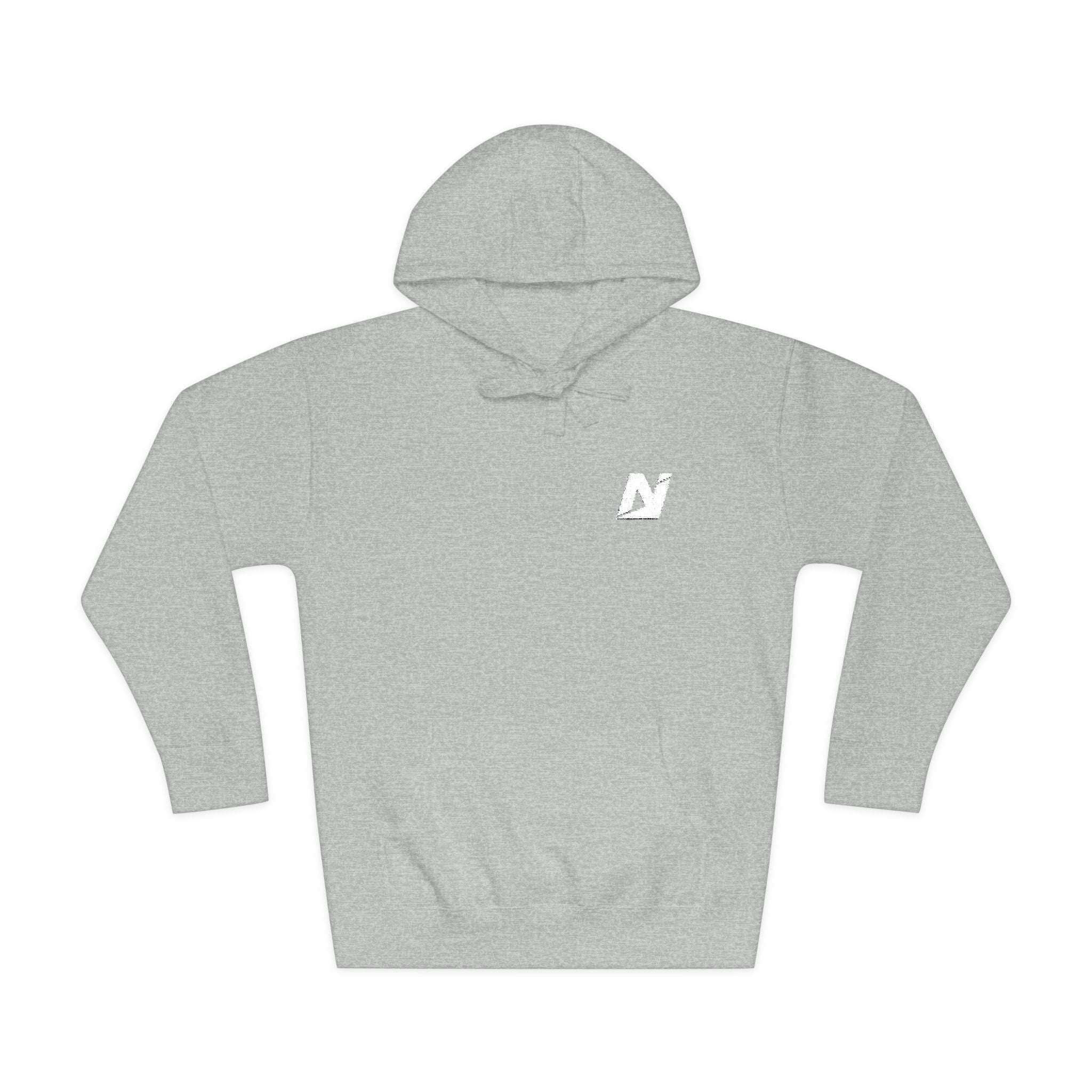 NTGR White Monogram Fleece Hoodie (Embroidered)