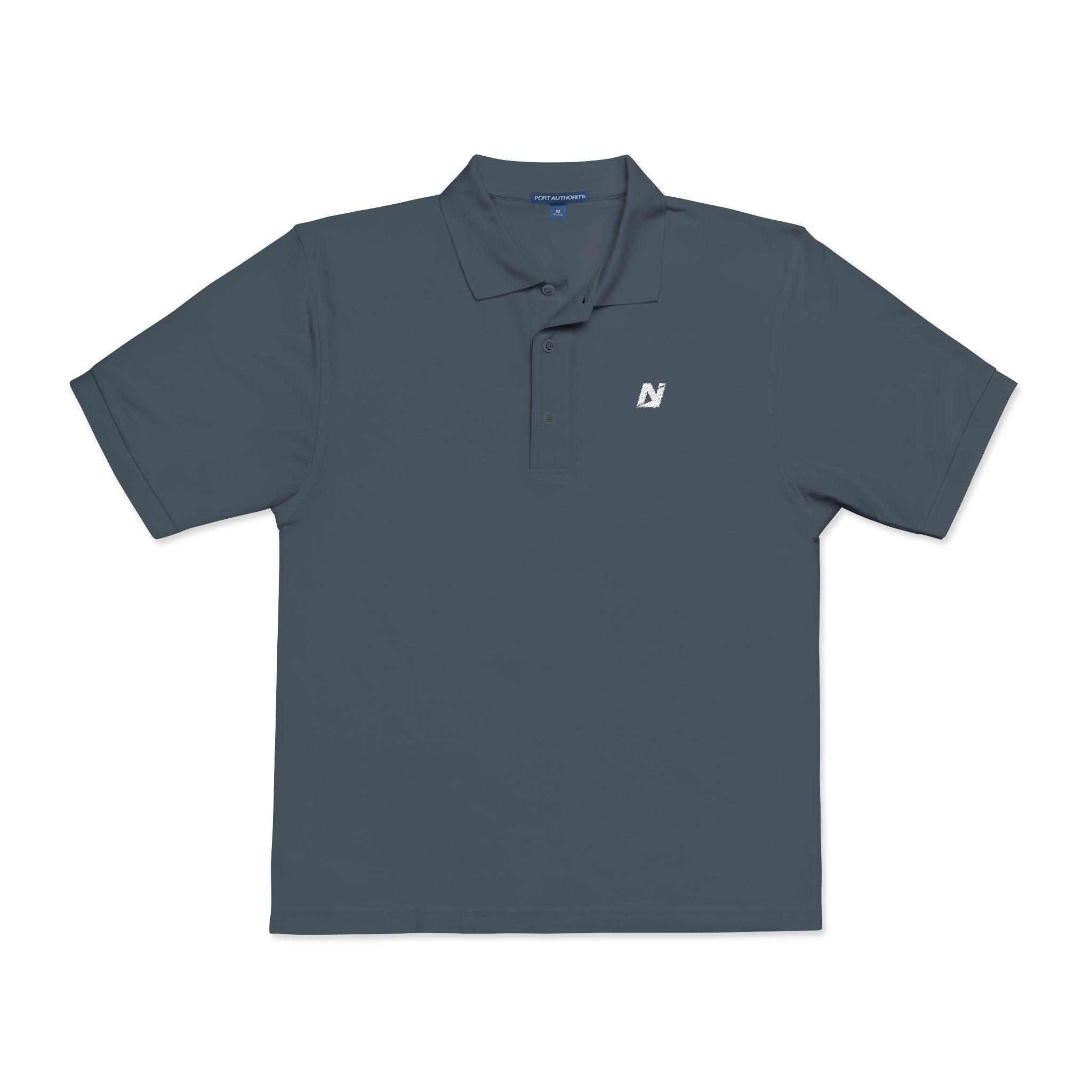 NTGR White Classic Monogram Polo (Embroidered)