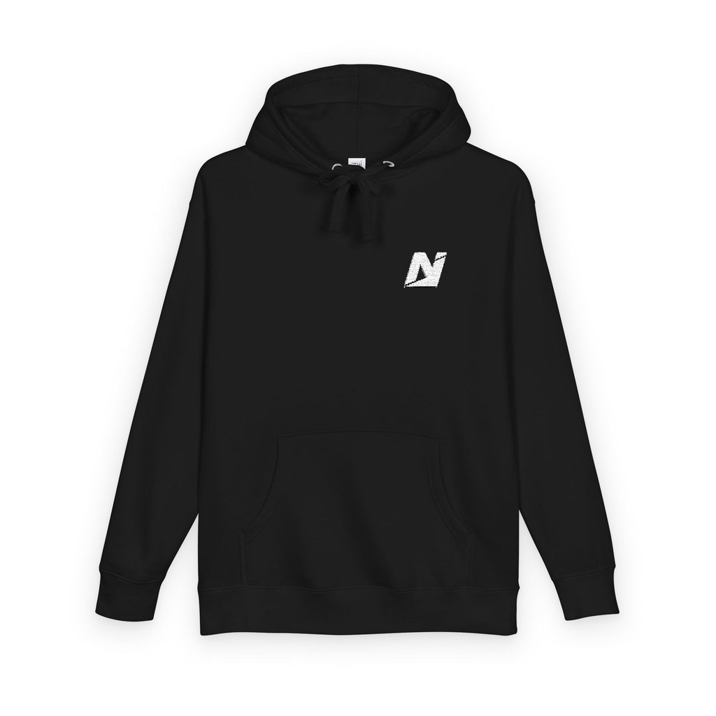 NTGR Fitness White Monogram Fleece Hoodie (Embroidered)