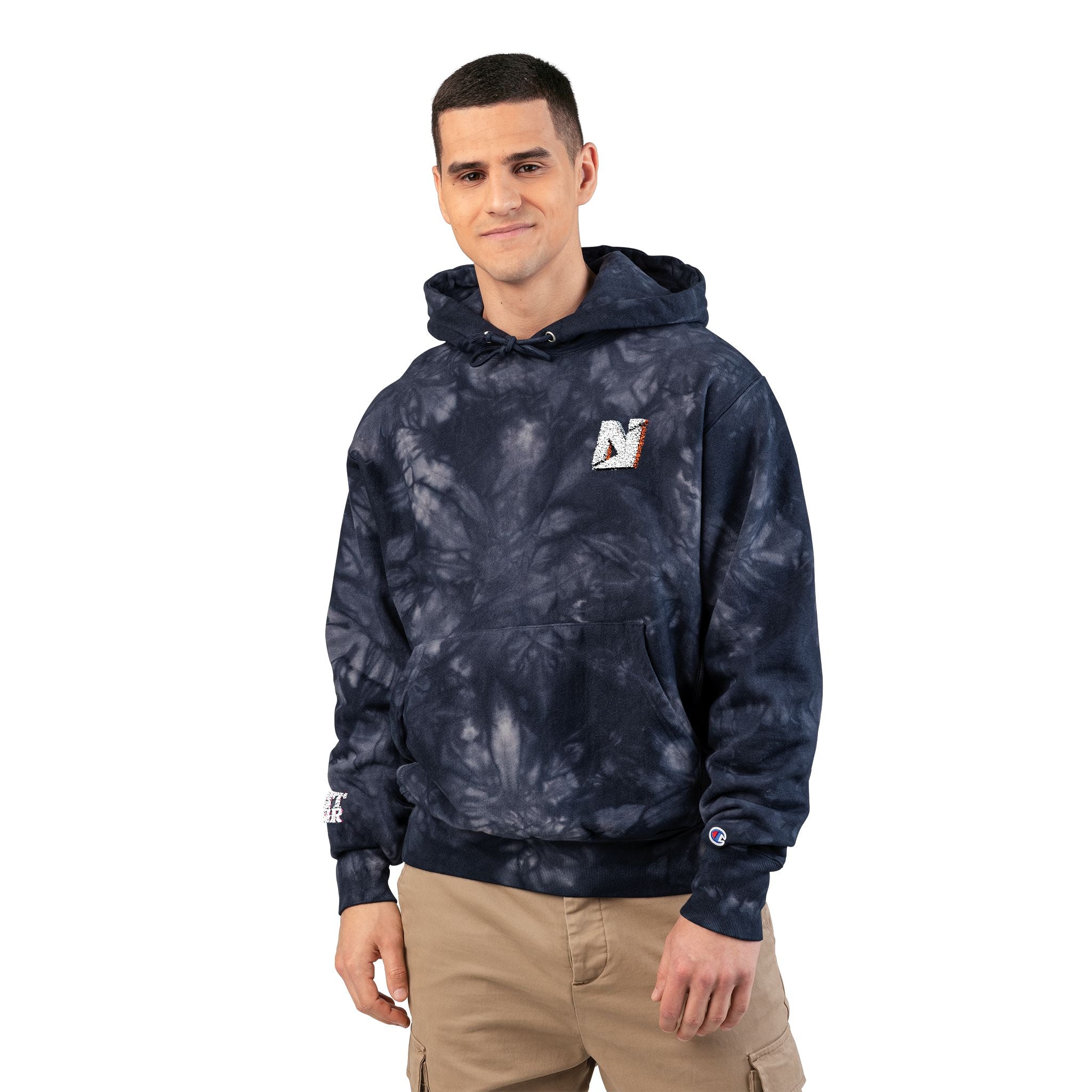 NTGR Fitness x Champion Glitch Tie-Dye Hoodie (Embroidered)