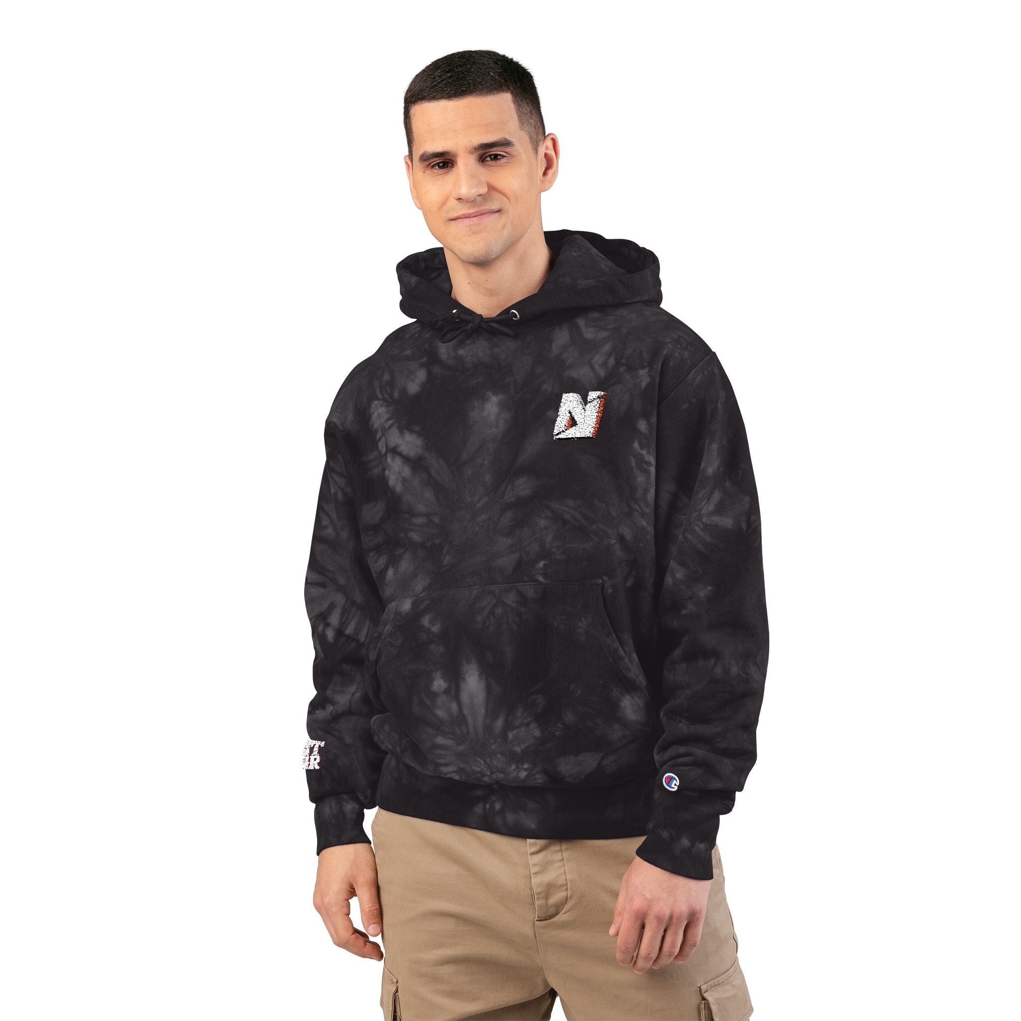 NTGR Fitness x Champion Glitch Tie-Dye Hoodie (Embroidered)