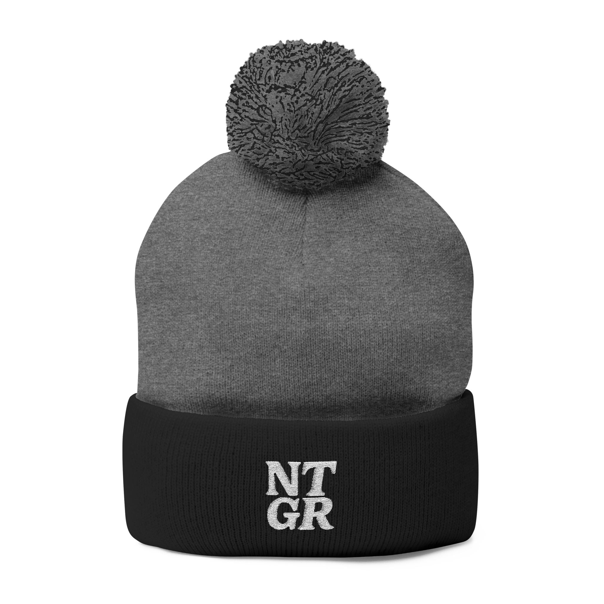 NTGR Stacked Stamp Ball-Headed Knit Beanie (Embroidered)