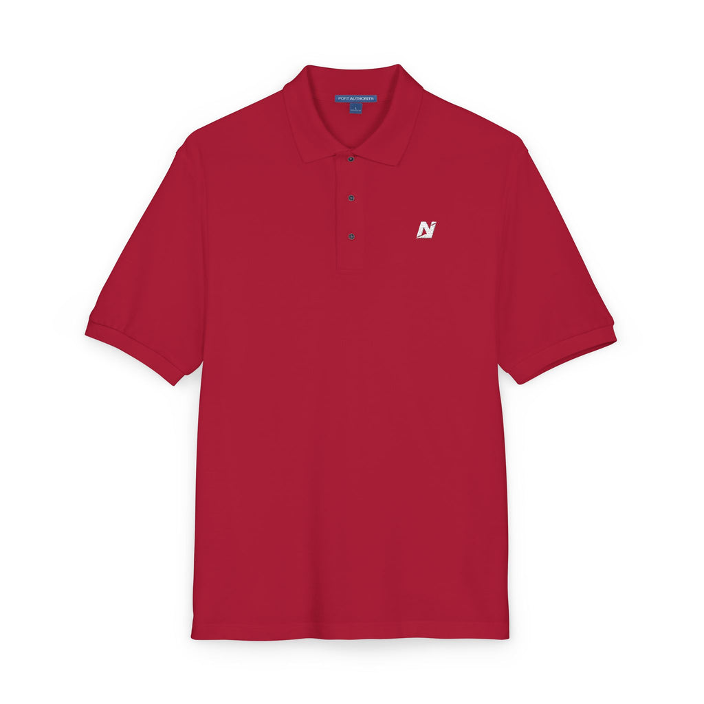 NTGR White Classic Monogram Polo (Embroidered)
