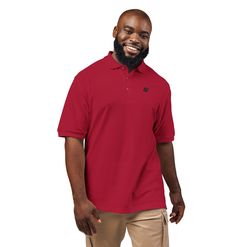 NTGR Black Classic Monogram Polo (Embroidered)