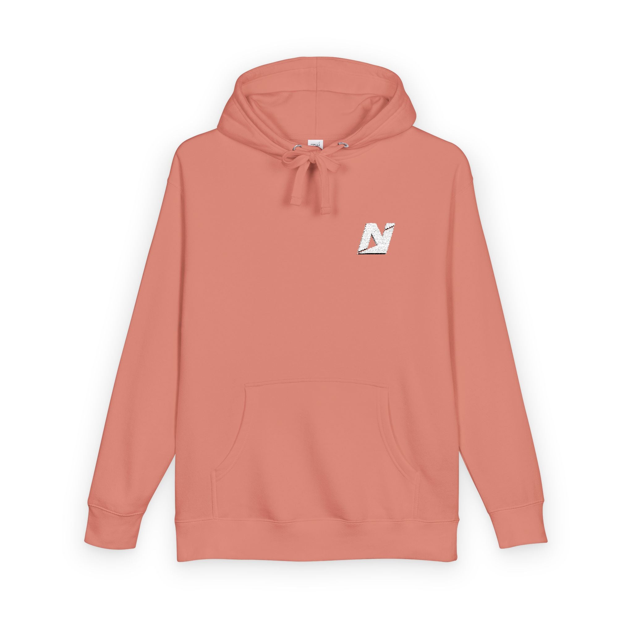 NTGR White Monogram Fleece Hoodie (Embroidered)