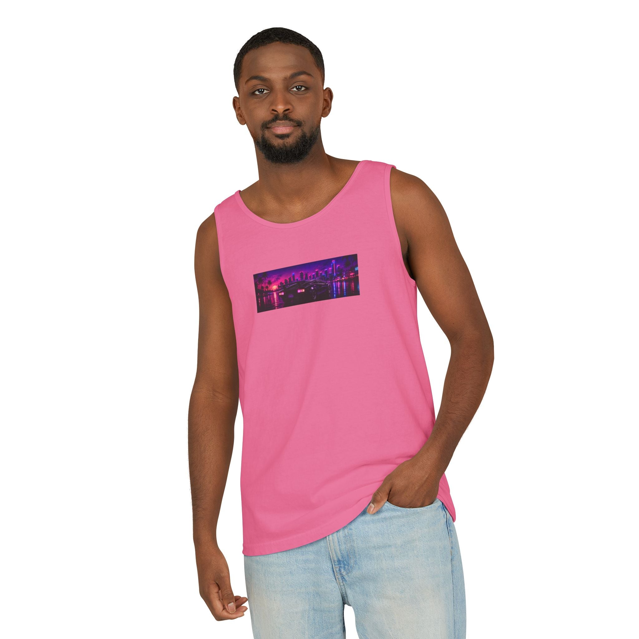 NEON SUMMER DIALED Lamb Box Logo Tank
