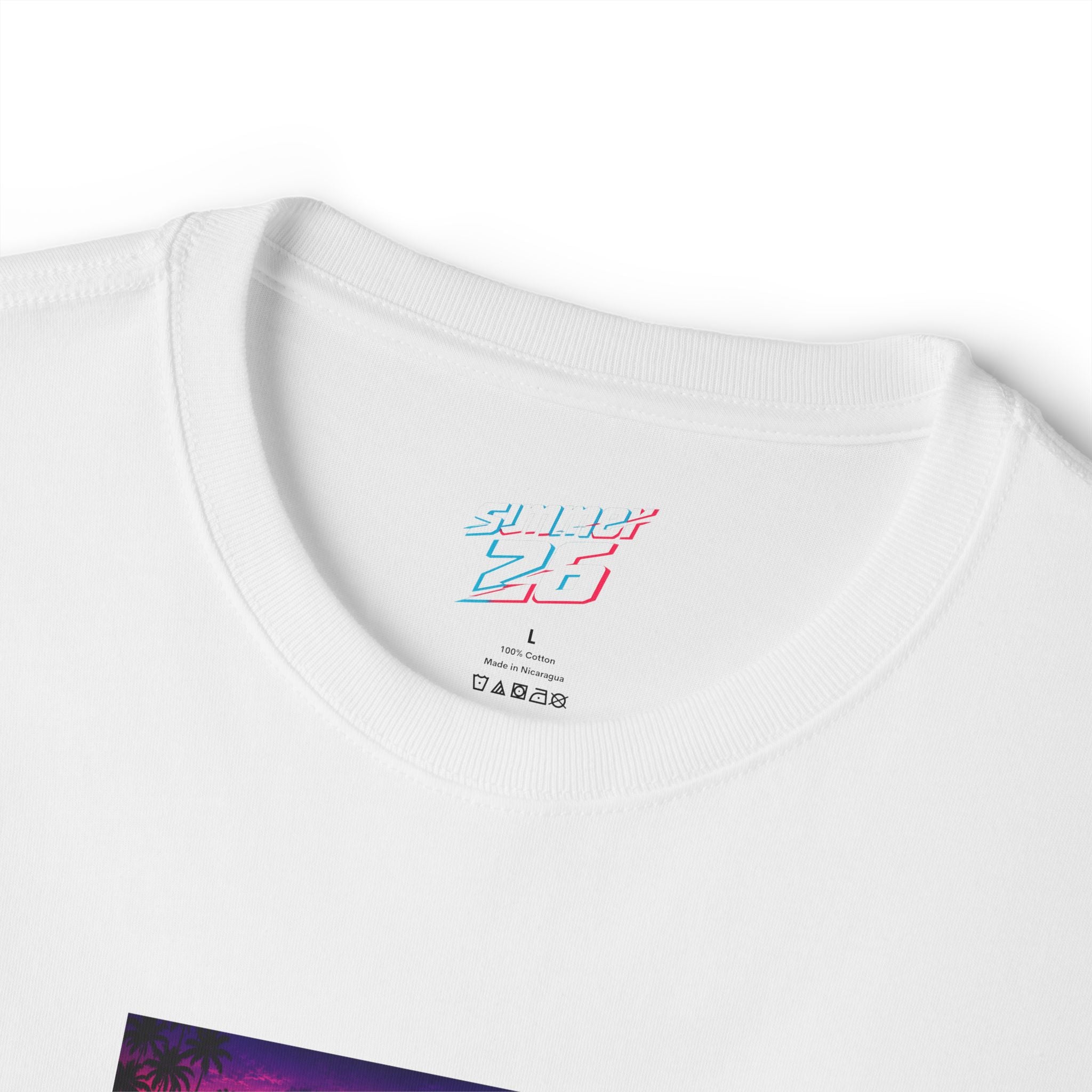 NEON SUMMER DIALED Lamb Box Logo Oversized Tee