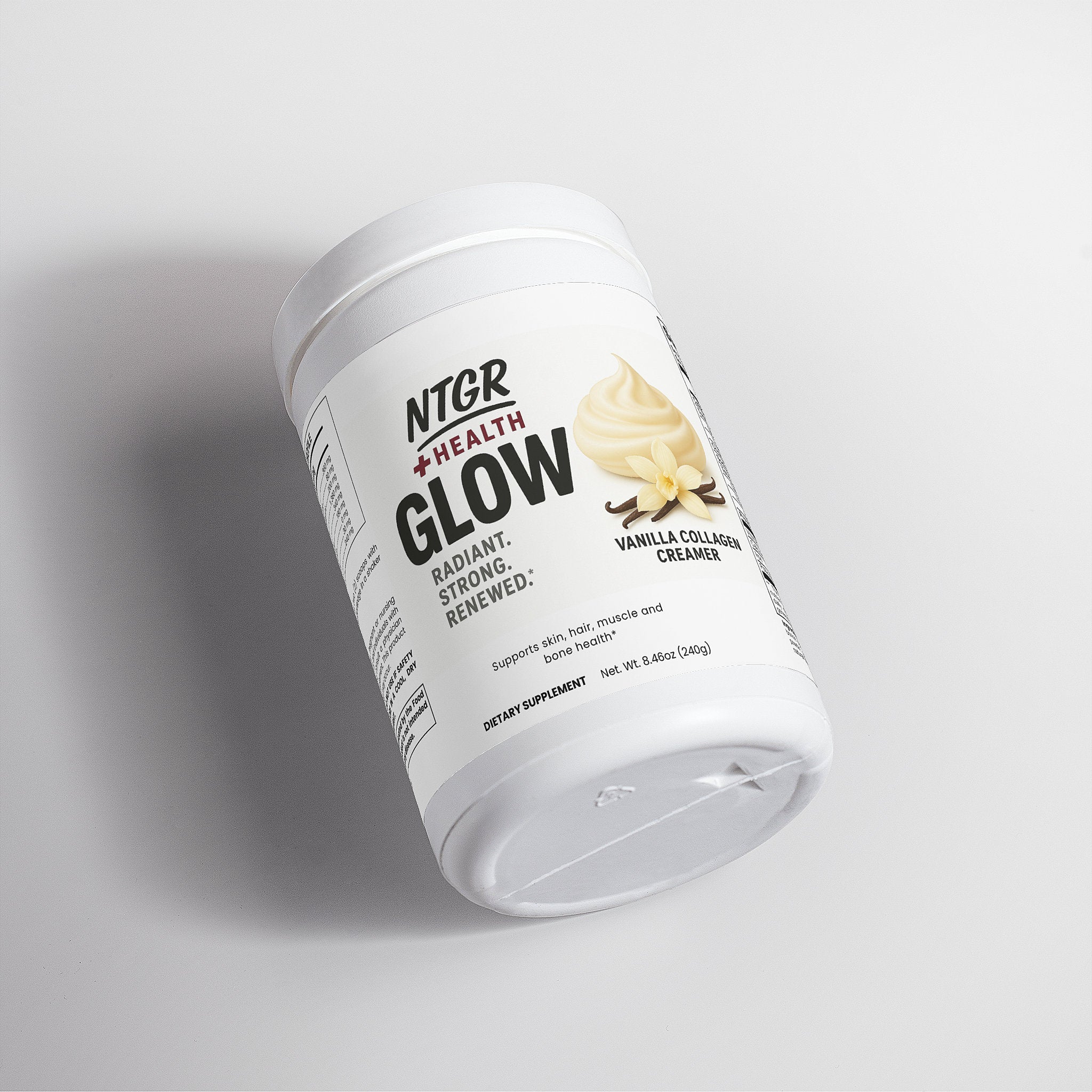 NTGR +Health GLOW - Grass-Fed Collagen Creamer (Vanilla)