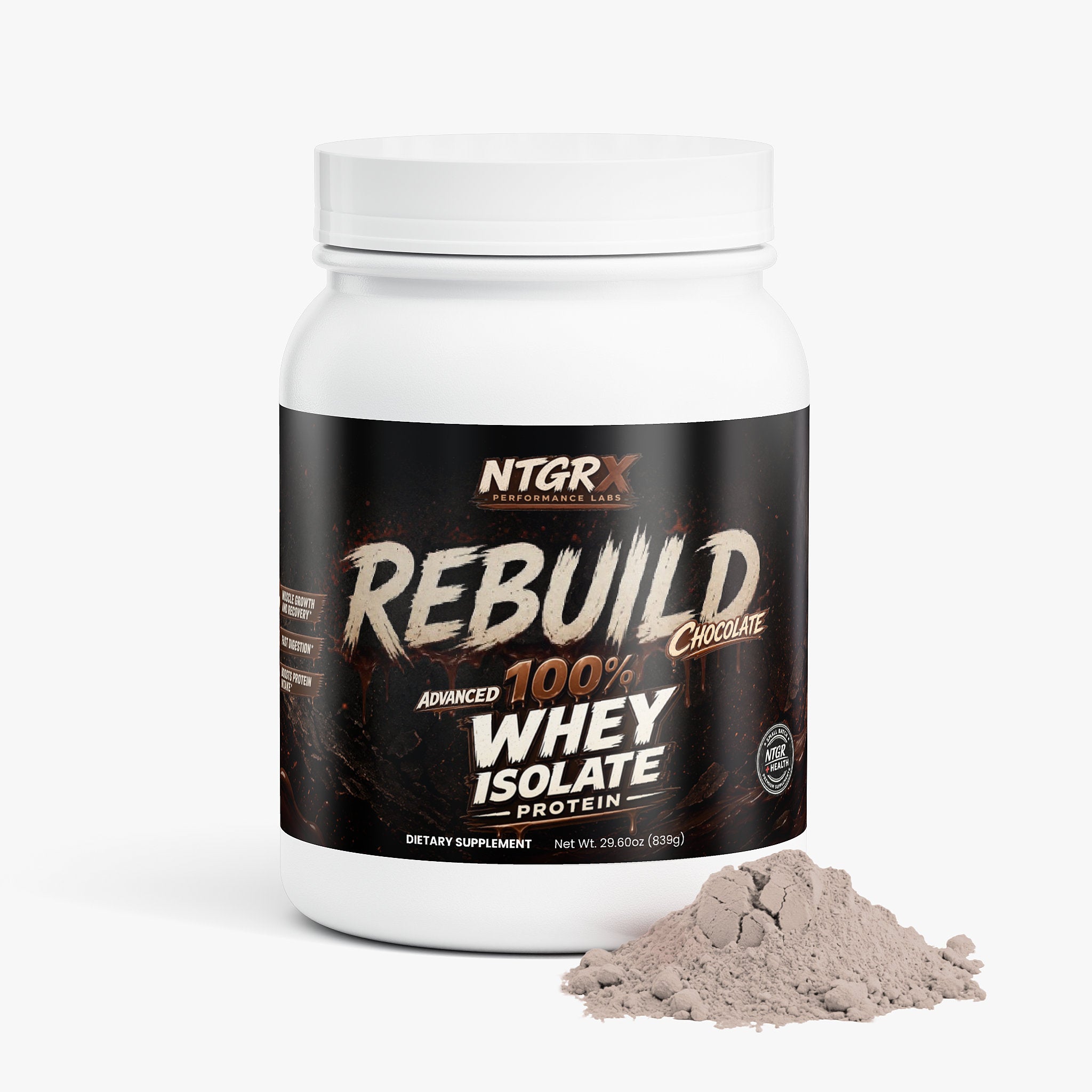 NTGRx Performance Labs REBUILD - Advanced 100% Whey Isolate Protein Chocolate