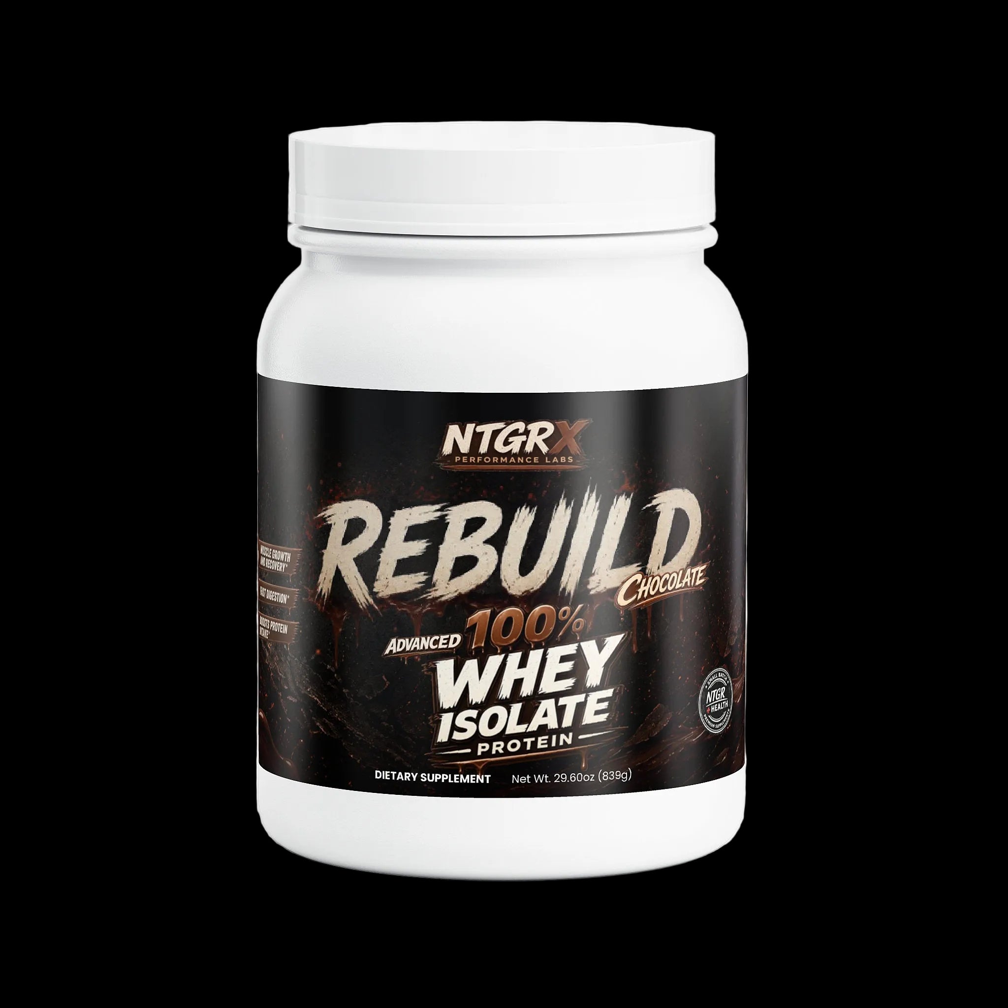 NTGRx Performance Labs REBUILD - Advanced 100% Whey Isolate Protein Chocolate