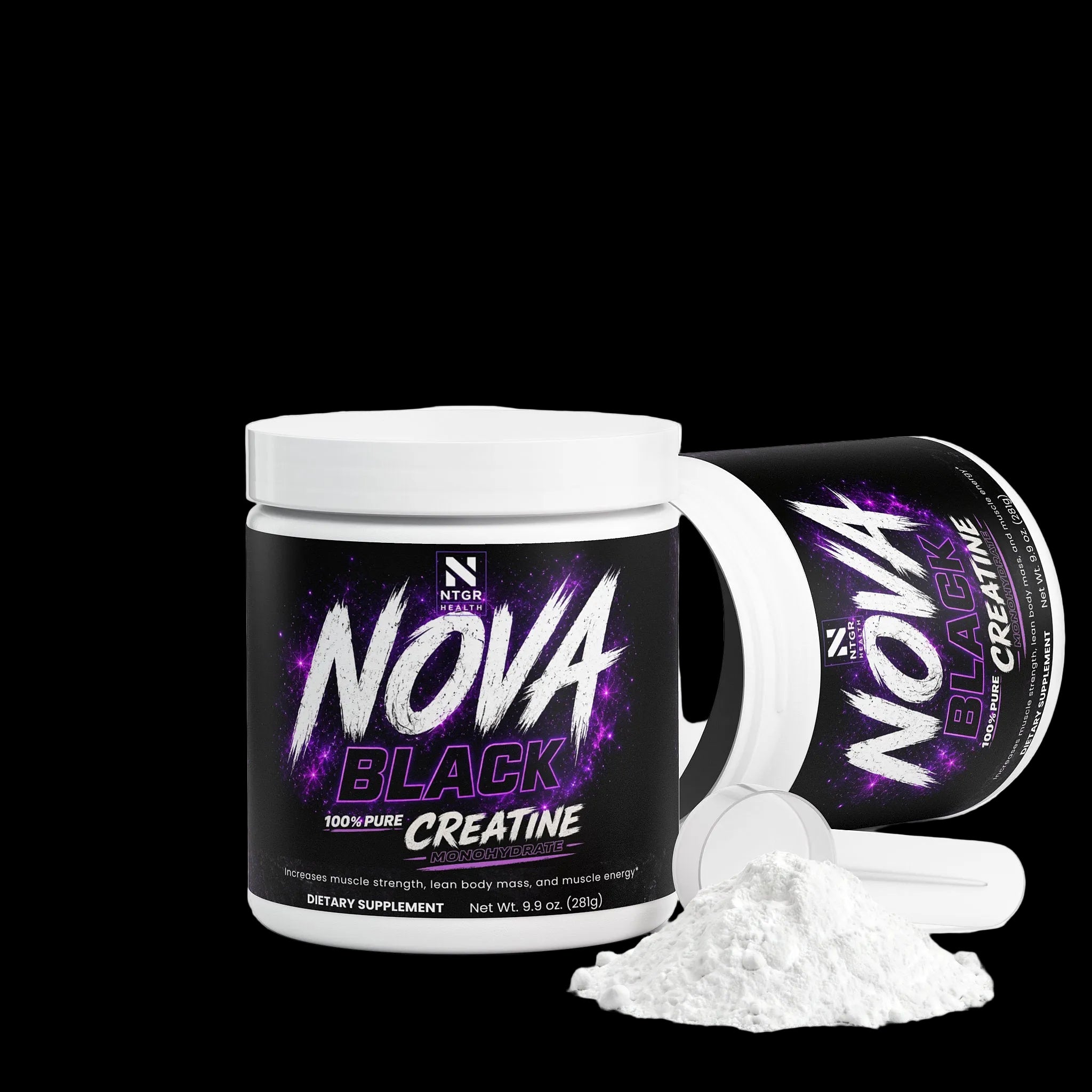 NTGR +Health Nova BLACK: 100% Pure Creatine Monohydrate