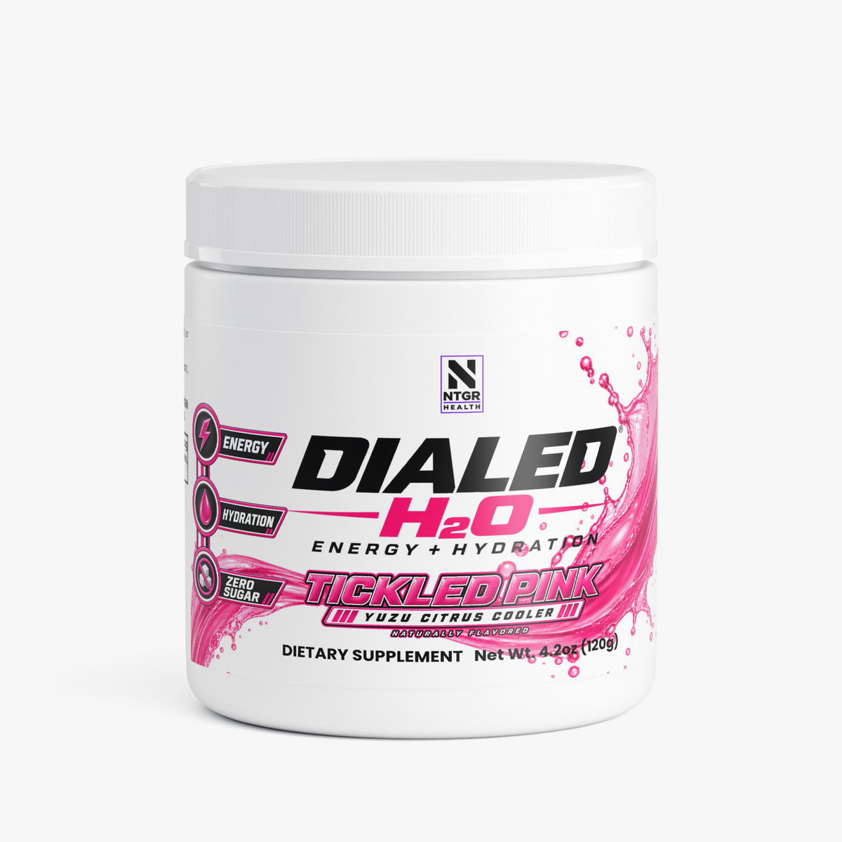 NTGR +Health DIALED H2O - Energy - Hydration Formula (Tickled Pink Citrus Cooler)