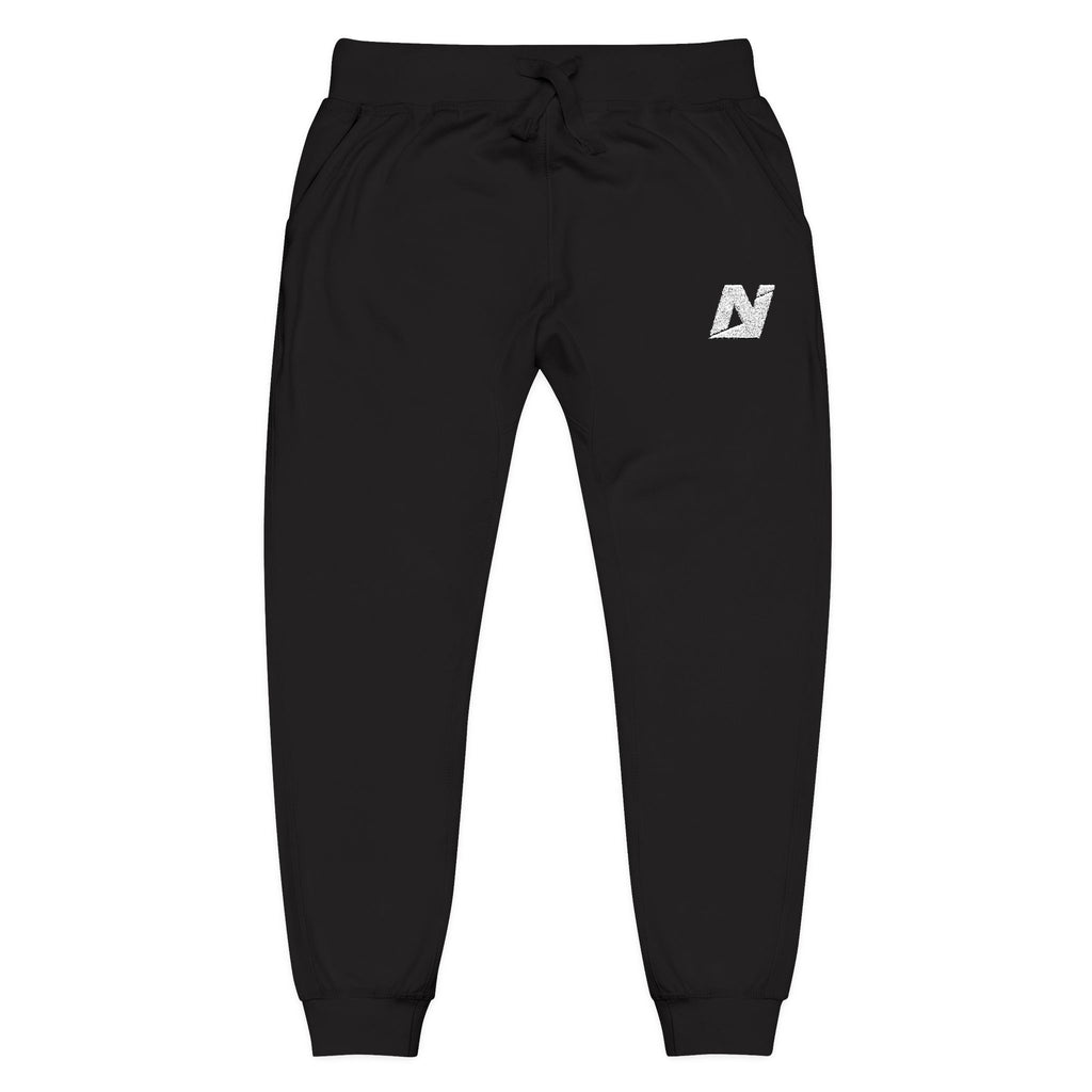 NTGR Fitness White Monogram Fleece Sweatpants (Embroidered)