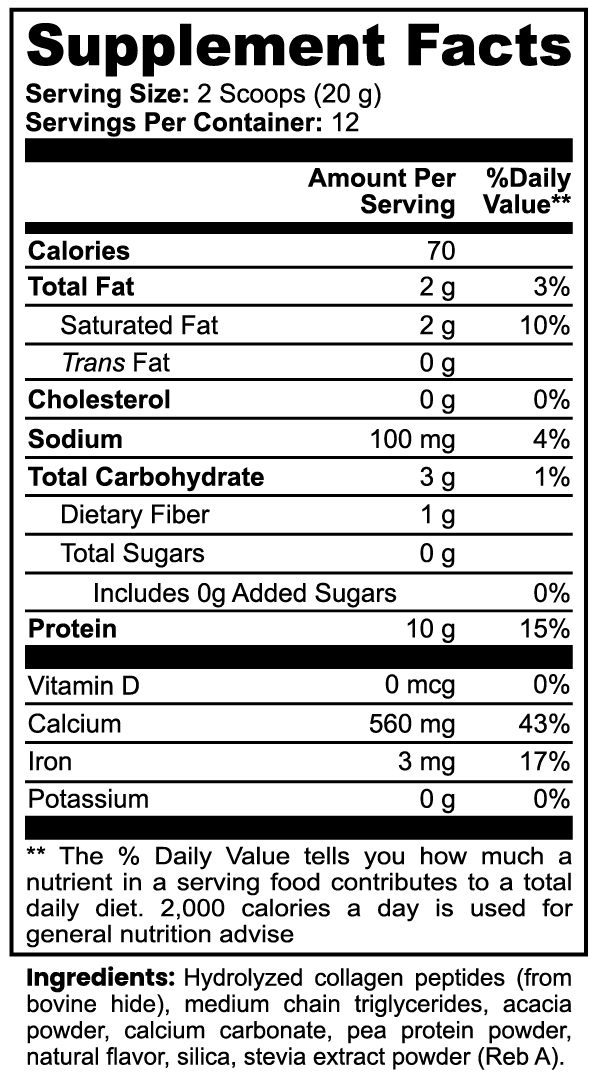 NTGR +Health GLOW - Grass-Fed Collagen Creamer (Vanilla)