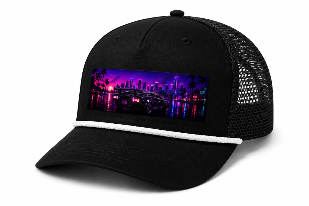 NEON SUMMER DIALED Lamb Box Logo Trucker Rope Cap