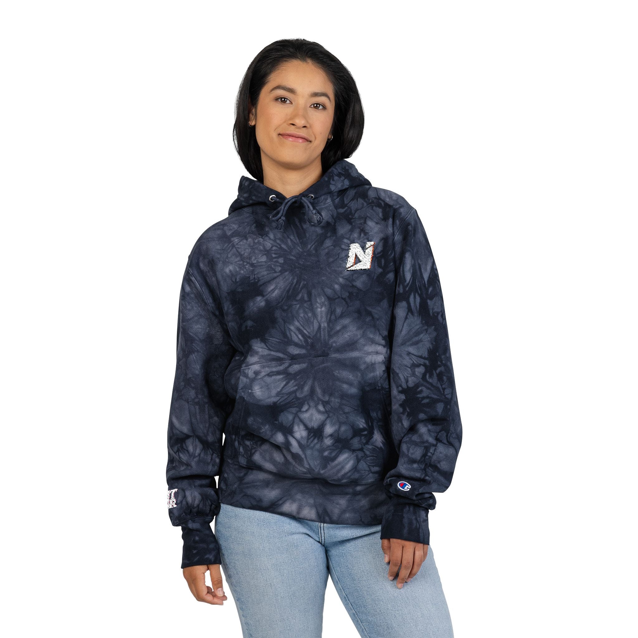 NTGR Fitness x Champion Glitch Tie-Dye Hoodie (Embroidered)