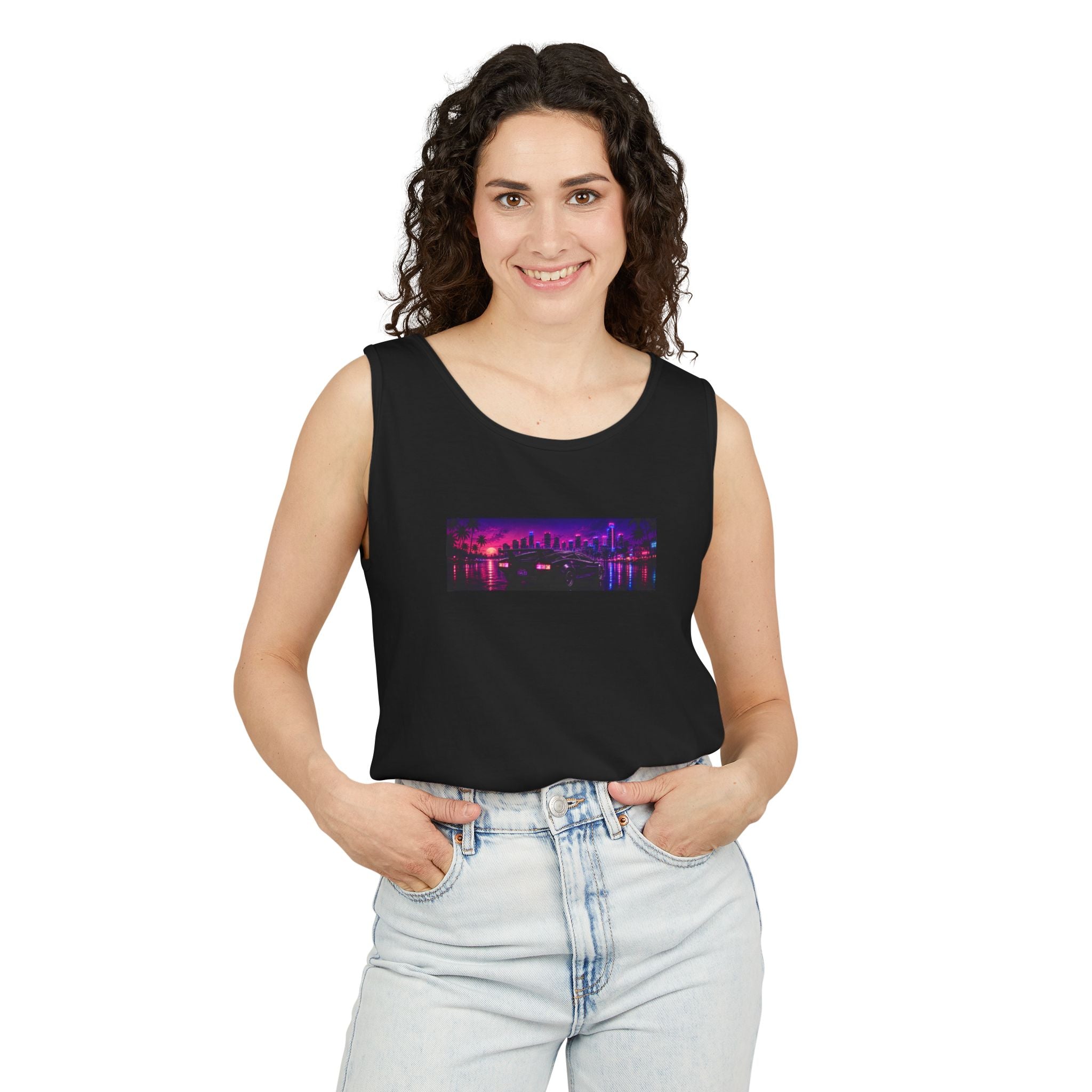 NEON SUMMER DIALED Lamb Box Logo Tank