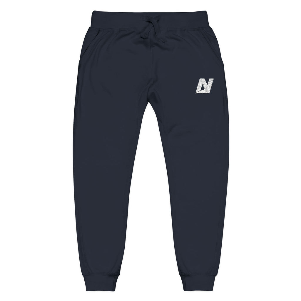 NTGR Fitness White Monogram Fleece Sweatpants (Embroidered)
