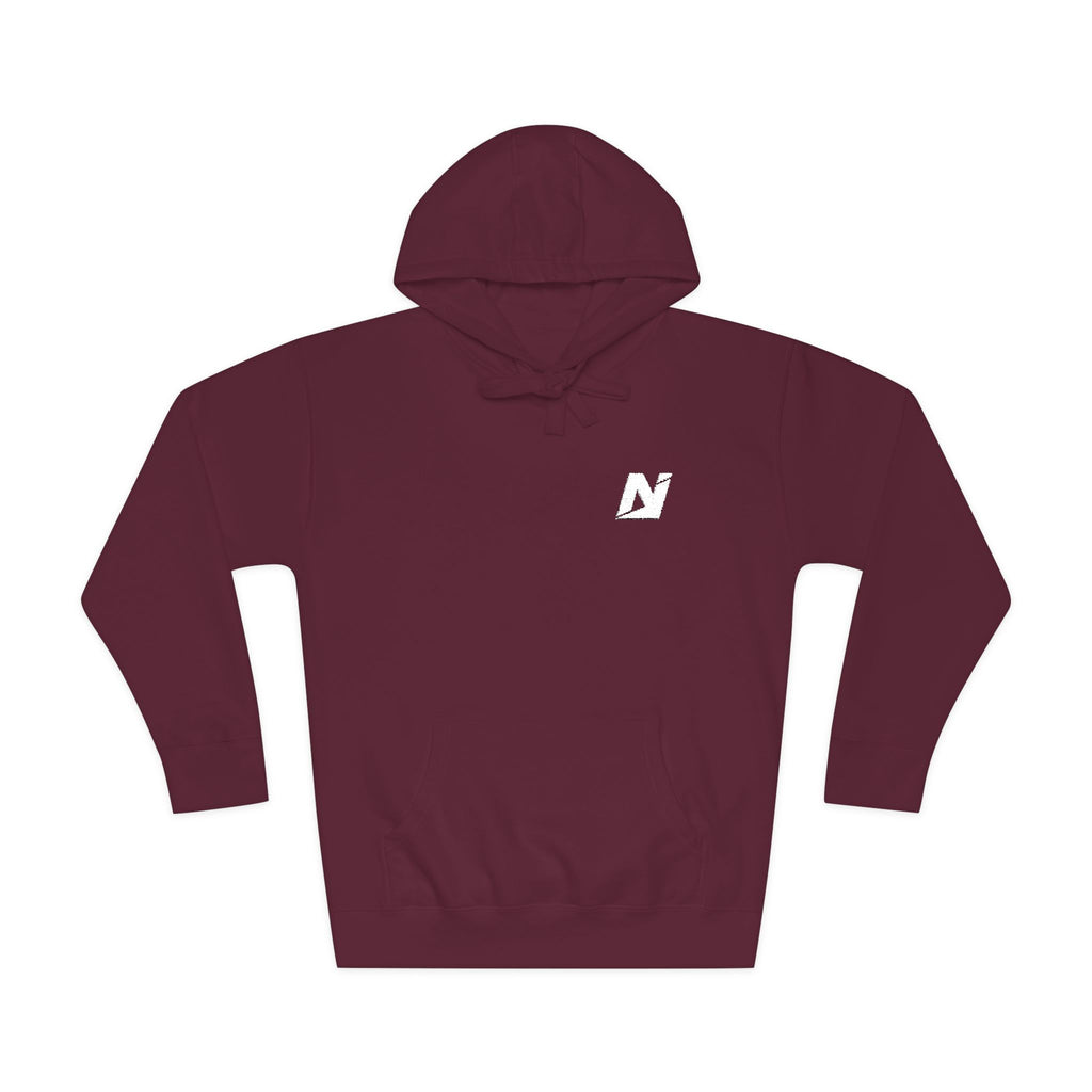NTGR Fitness White Monogram Fleece Hoodie (Embroidered)