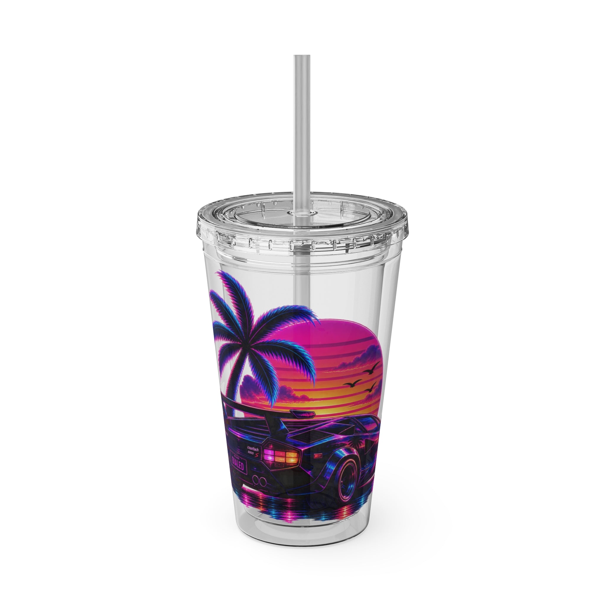 NEON SUMMER DIALED LAMB Sunsplash Tumbler 16oz
