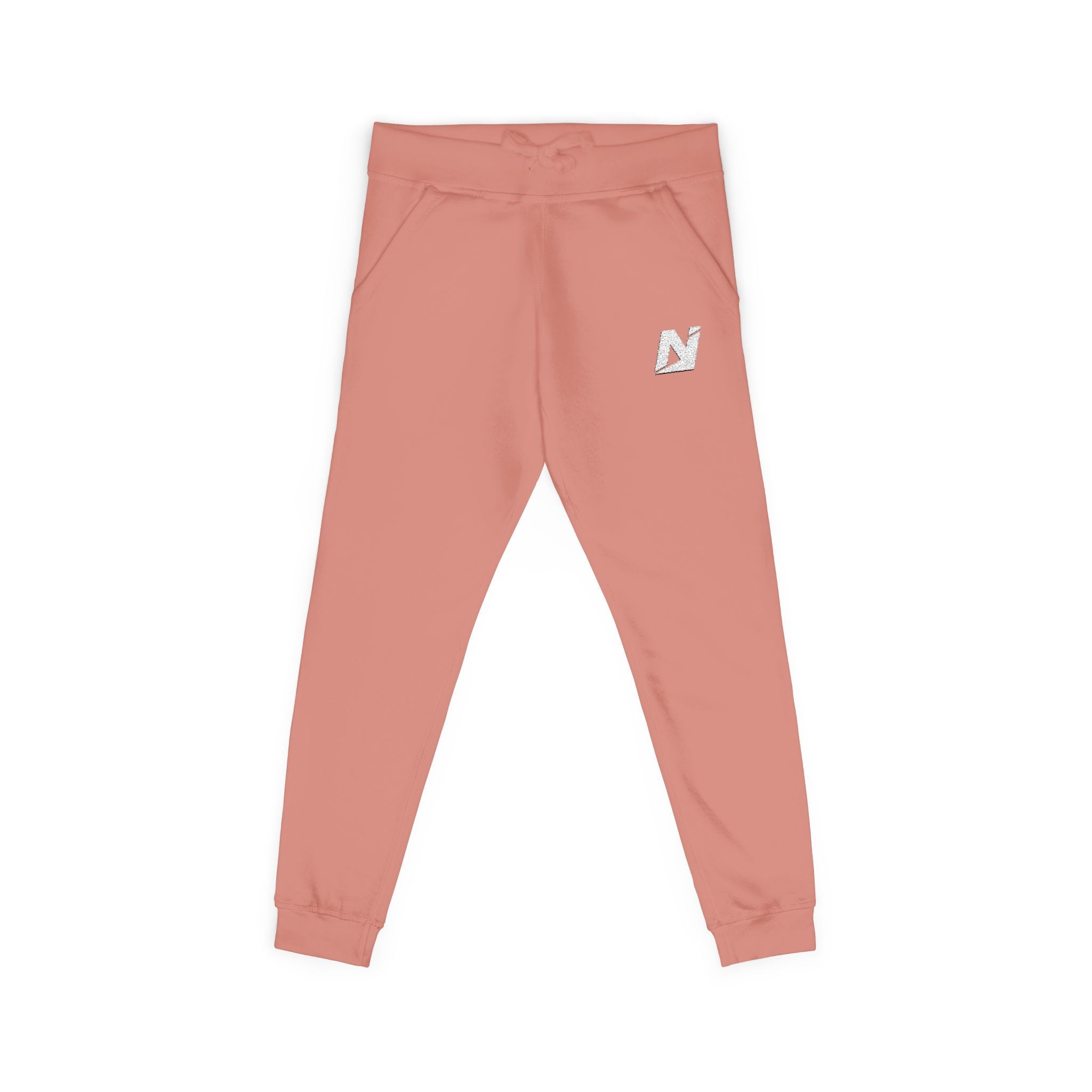 NTGR Fitness White Monogram Fleece Sweatpants (Embroidered)