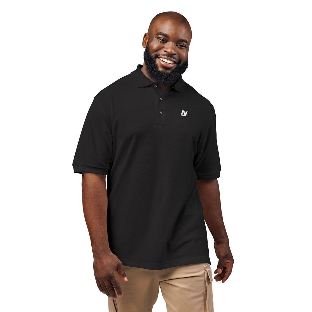 NTGR White Classic Monogram Polo (Embroidered)