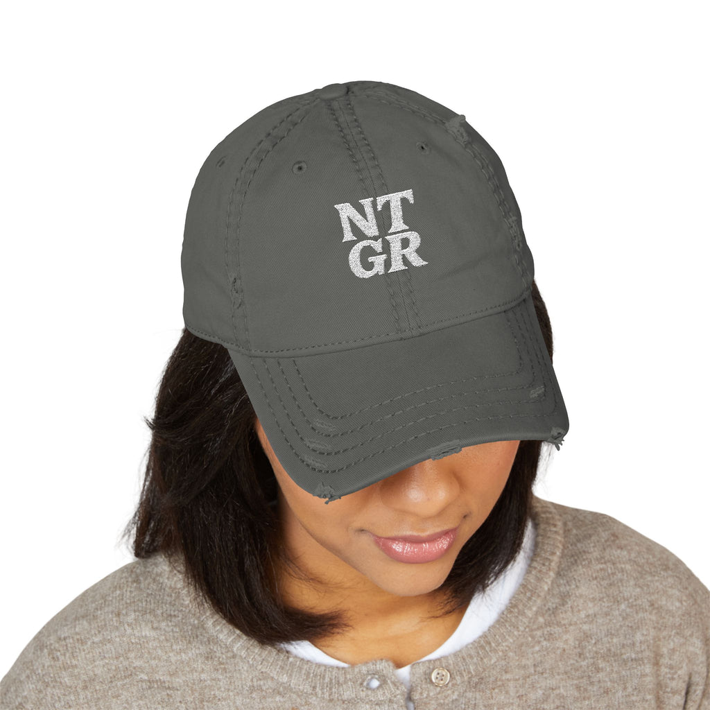 NTGR Stacked Stamp Distressed Dad Hat (Embroidered)