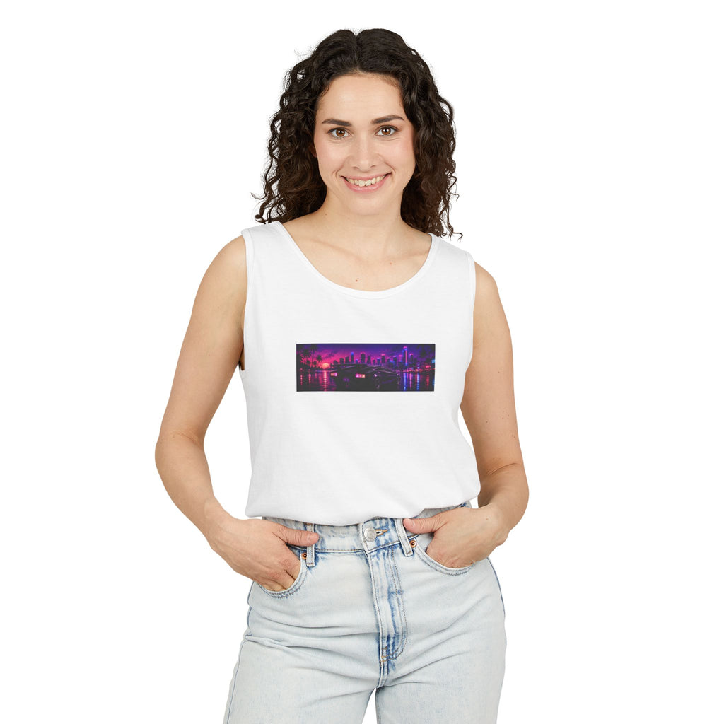 NEON SUMMER DIALED Lamb Box Logo Tank