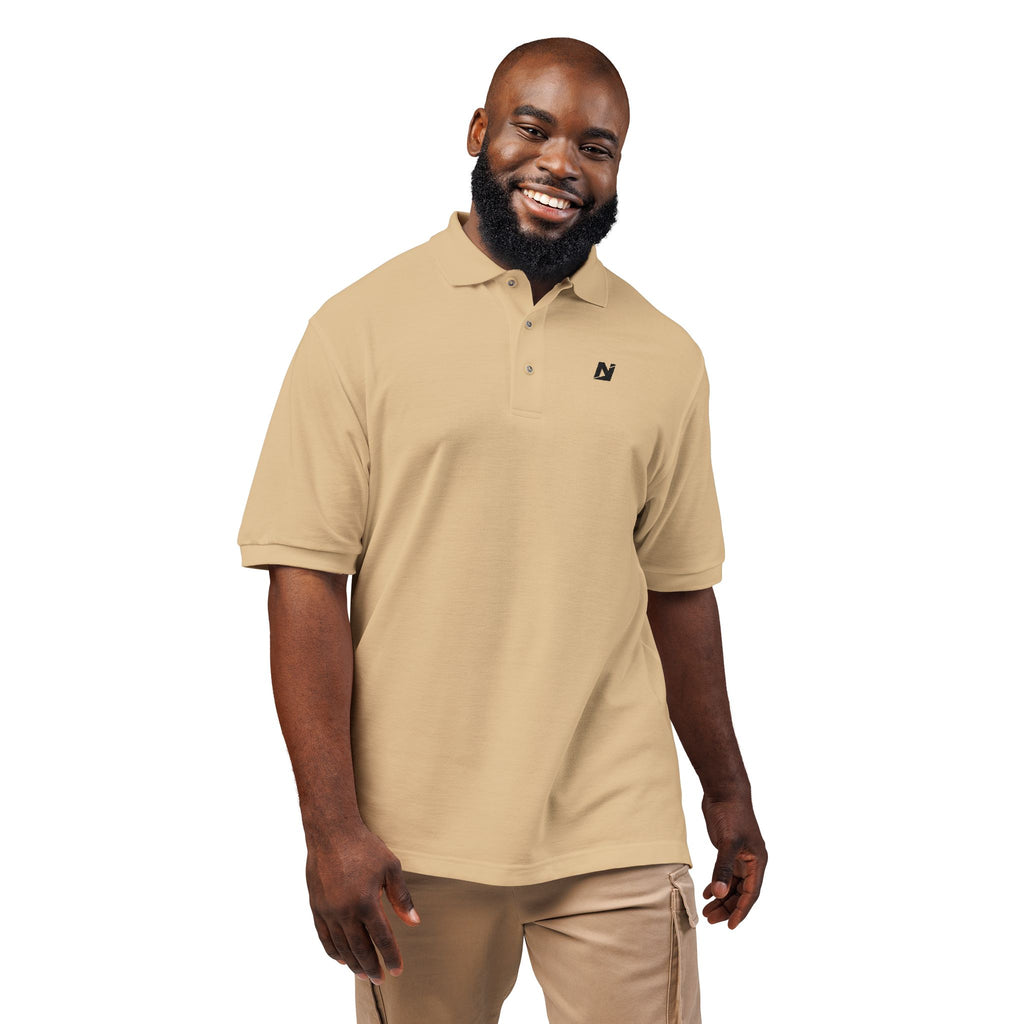 NTGR Black Classic Monogram Polo (Embroidered)
