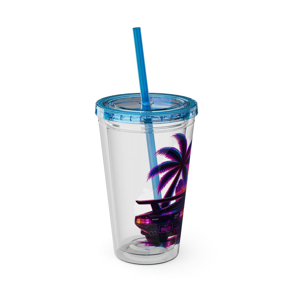NEON SUMMER DIALED LAMB Sunsplash Tumbler 16oz