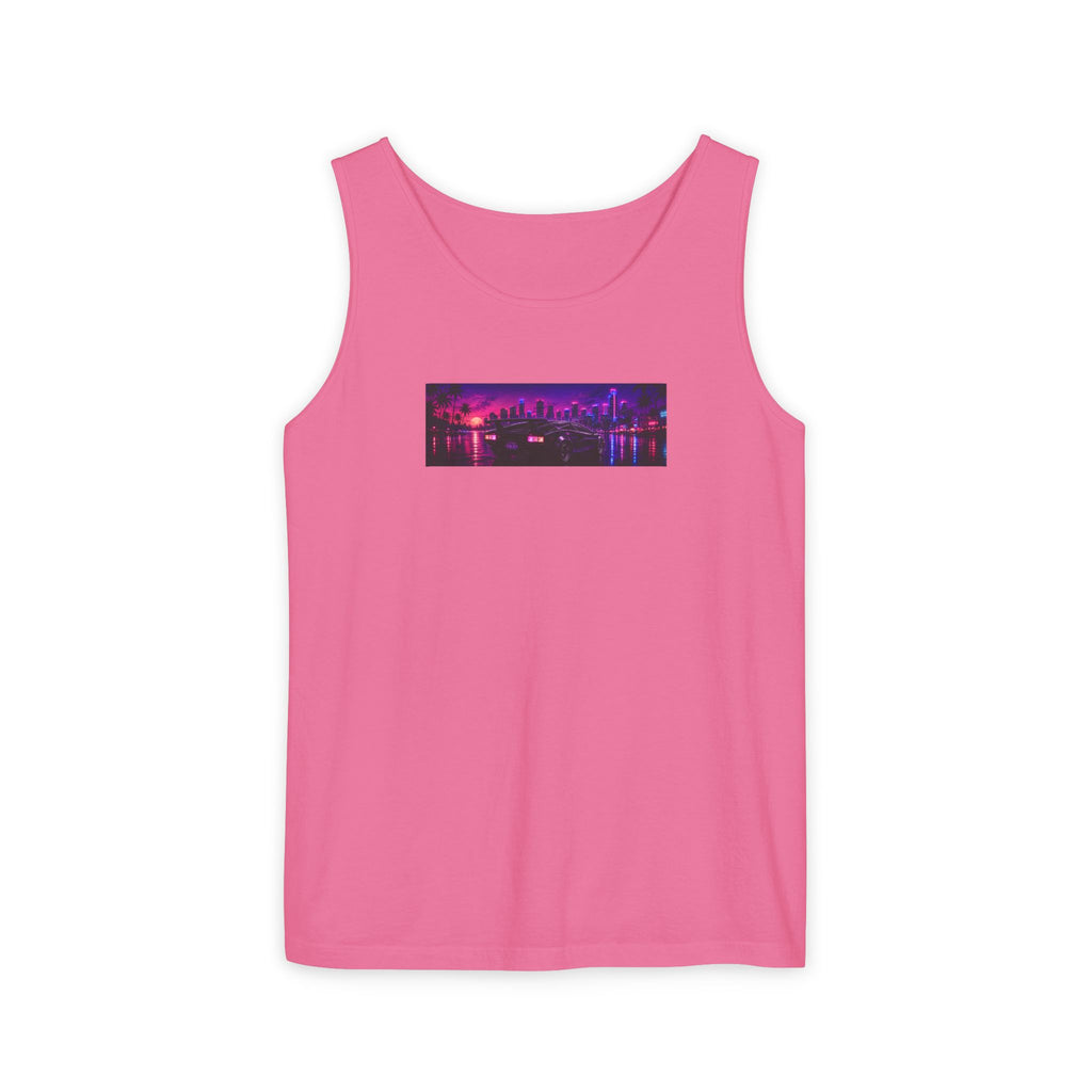 NEON SUMMER DIALED Lamb Box Logo Tank