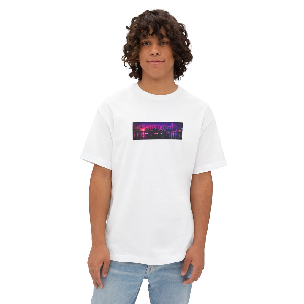 NEON SUMMER DIALED Lamb Box Logo Oversized Tee